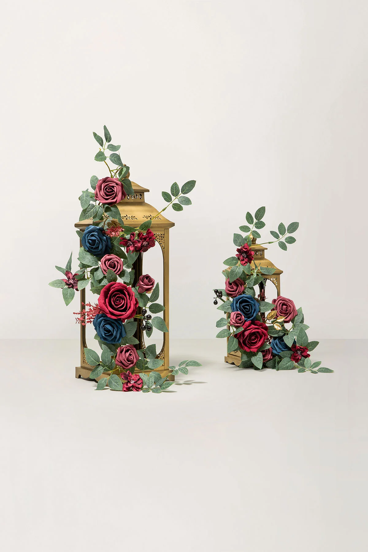 1.8ft Flower Garlands in Burgundy & Navy