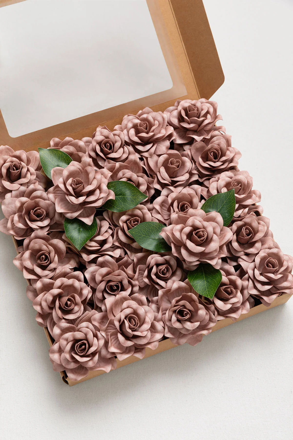 2.7" Foam Gardenia with Stem - Dusty Rose (25pcs)