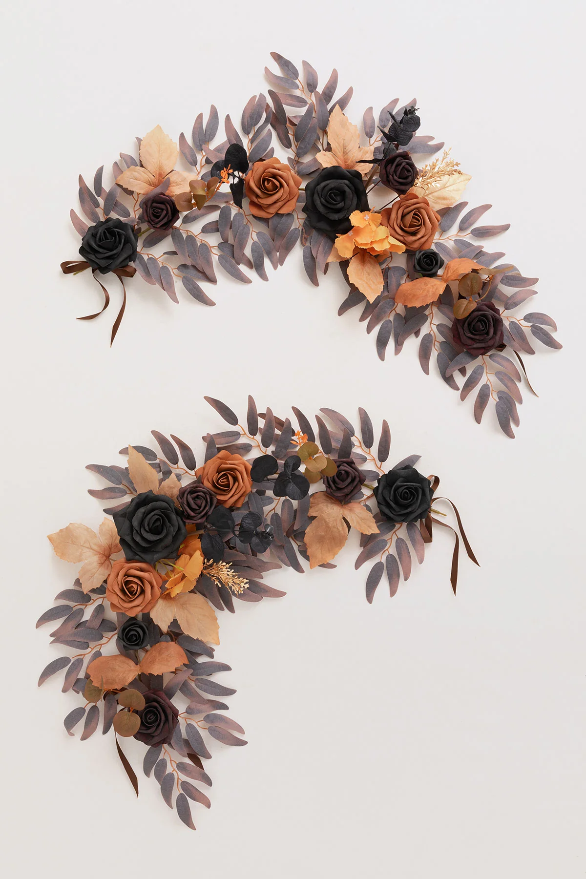 2ft Flower Garlands in Black & Pumpkin Orange (Set of 2) | Clearance - Image 4