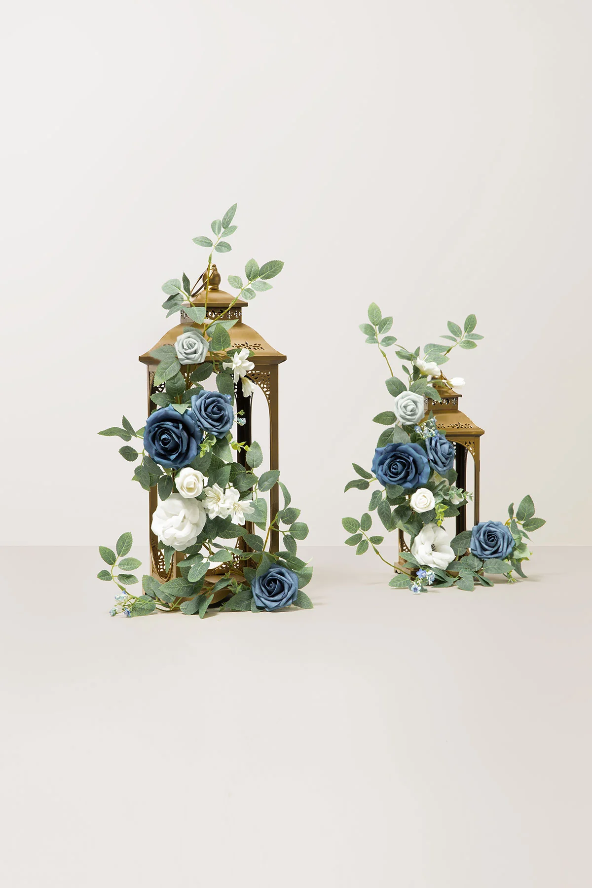2ft Flower Garlands in Dusty Blue & Navy - Image 10