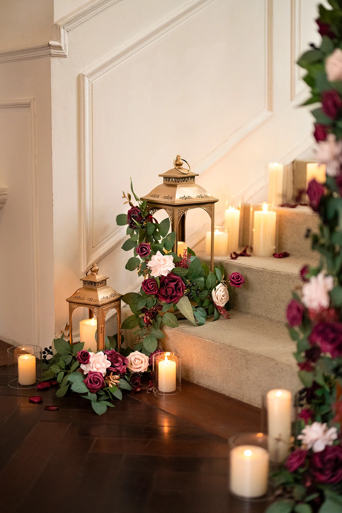 2ft Flower Garlands in Romantic Marsala | Clearance - Image 2