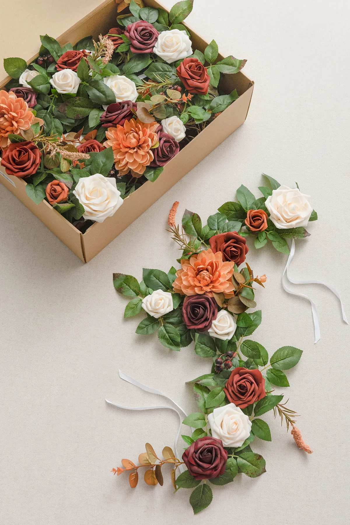 2ft Flower Garlands in Sunset Terracotta | Clearance - Image 5