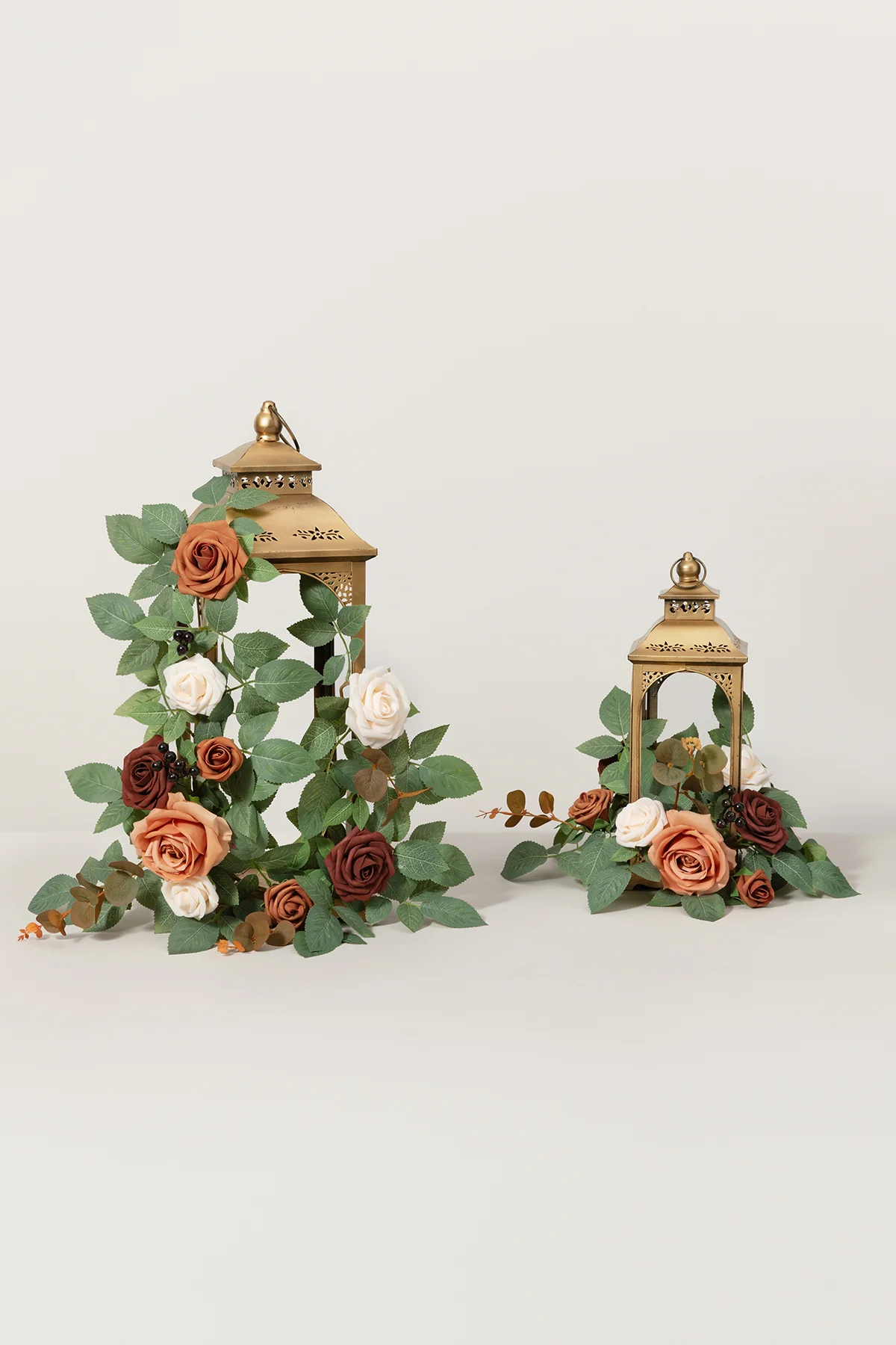 2ft Flower Garlands in Sunset Terracotta & Green | Clearance