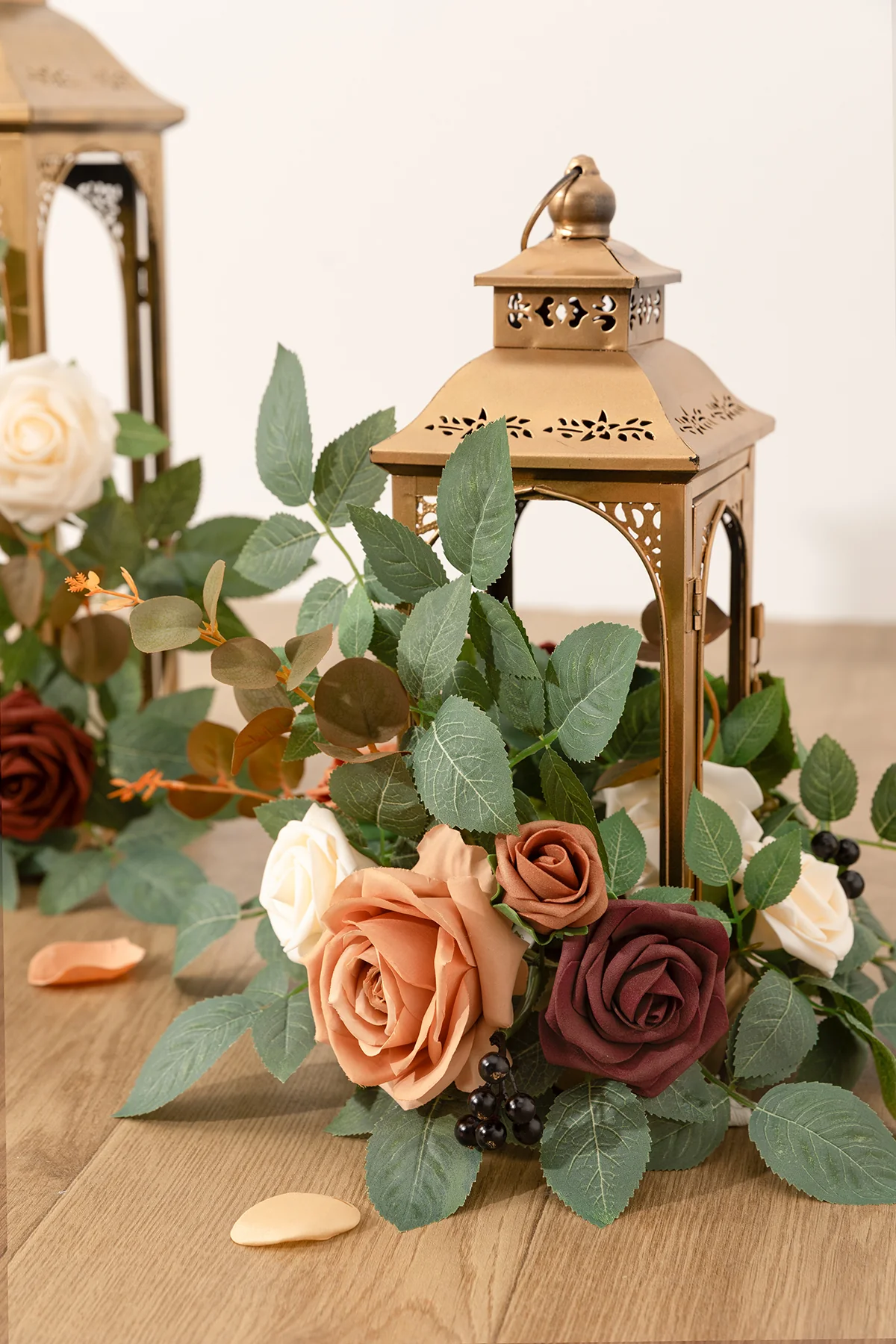 2ft Flower Garlands in Sunset Terracotta & Green | Clearance - Image 2