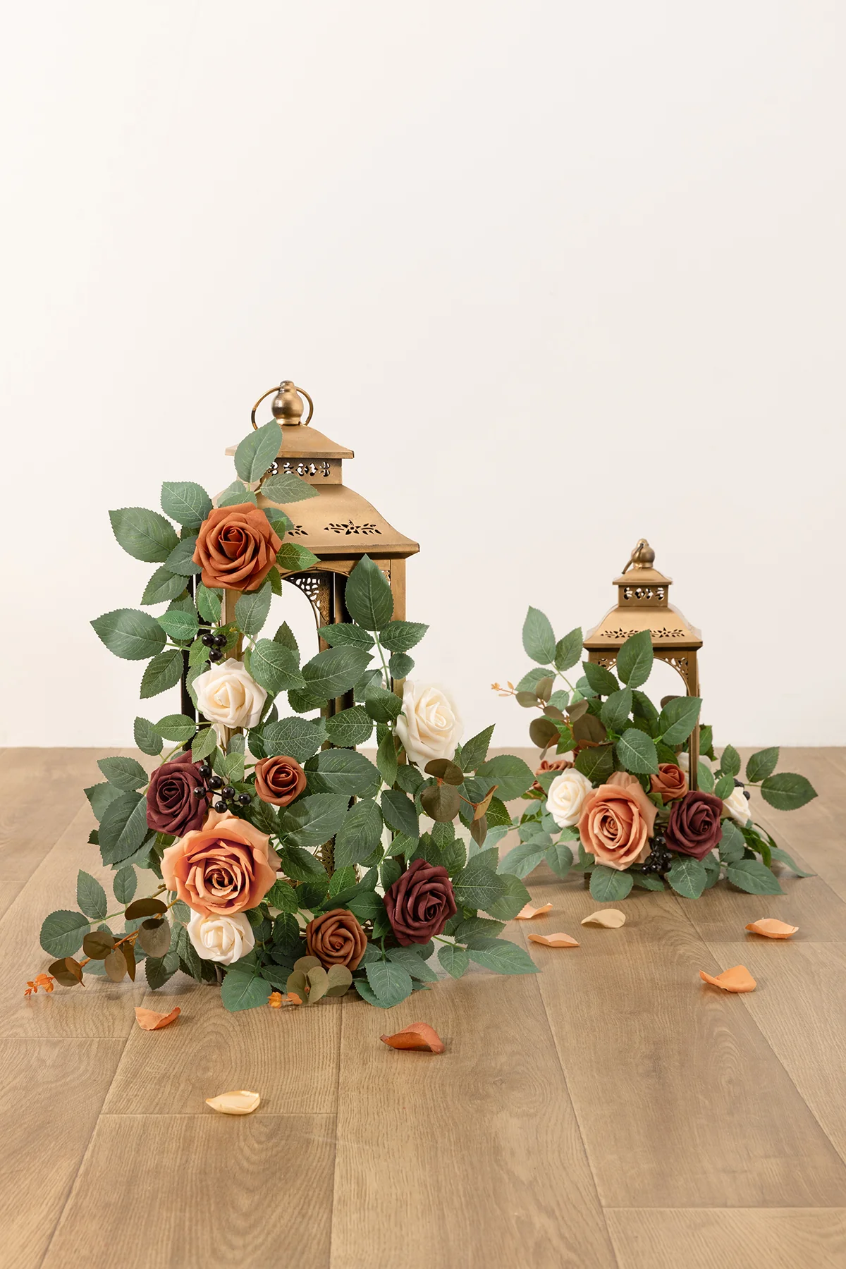 2ft Flower Garlands in Sunset Terracotta & Green | Clearance - Image 3