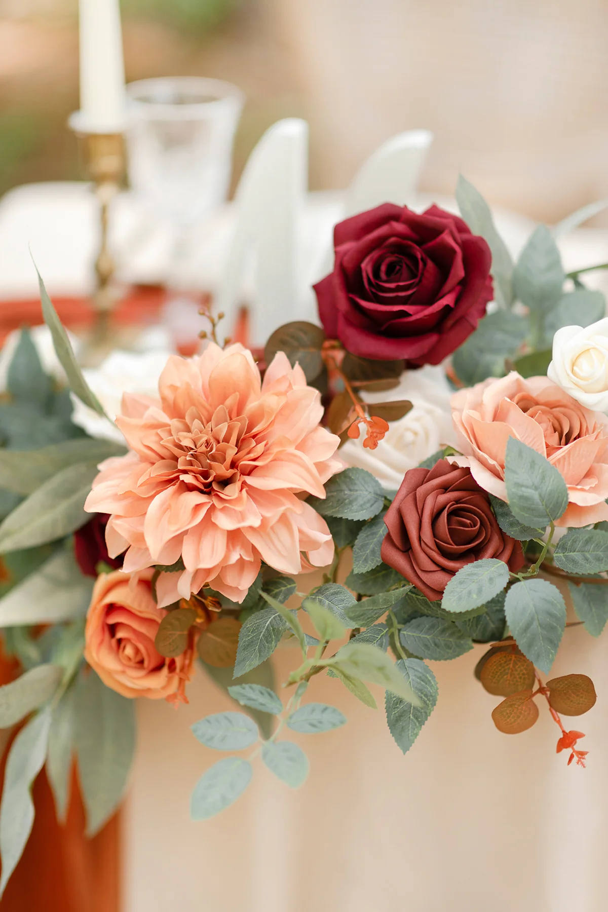 Head Table Floral Swags in Sunset Terracotta - Image 3