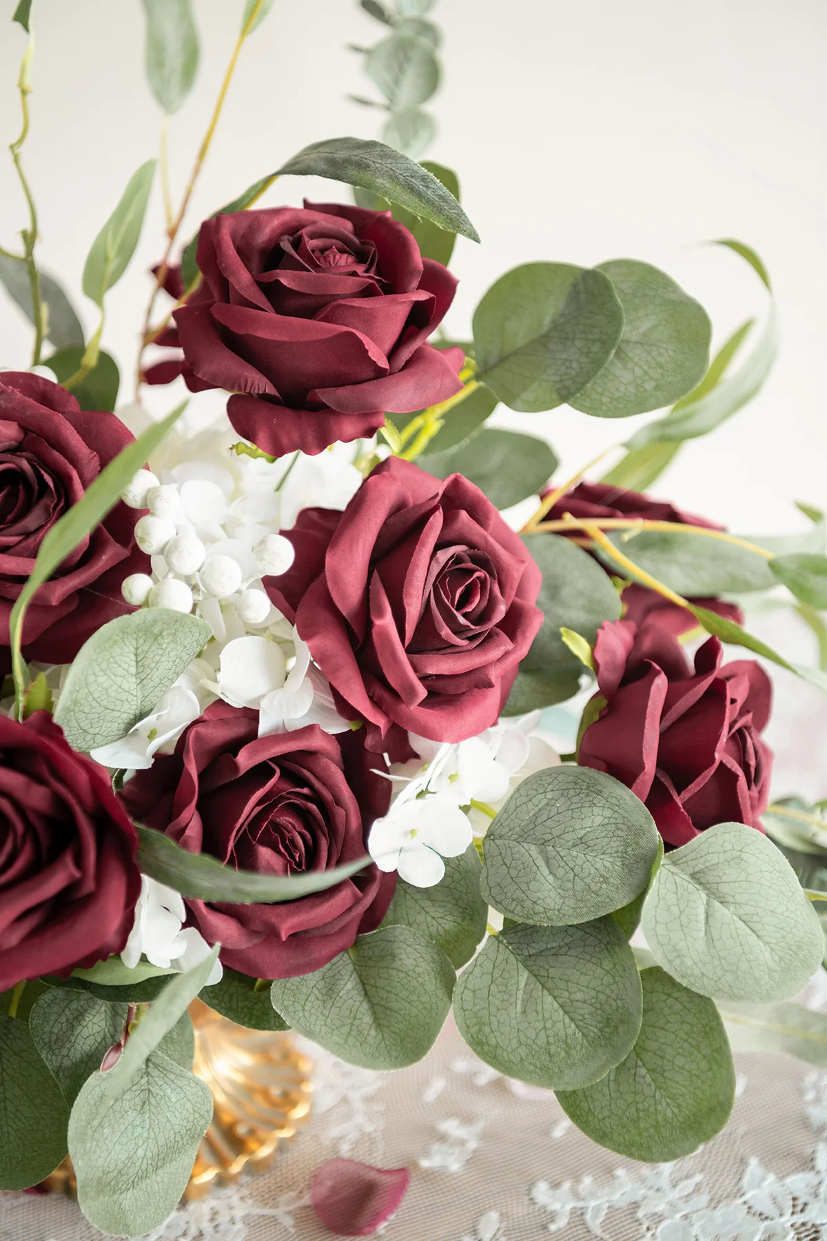 3.5" Silk Vendela Rose with Stem Burgundy - Image 3