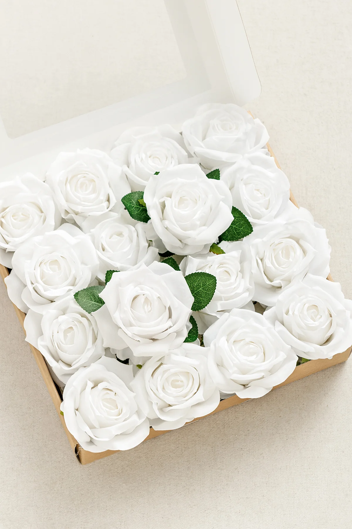 3.5" Silk Vendela Rose with Stem - White