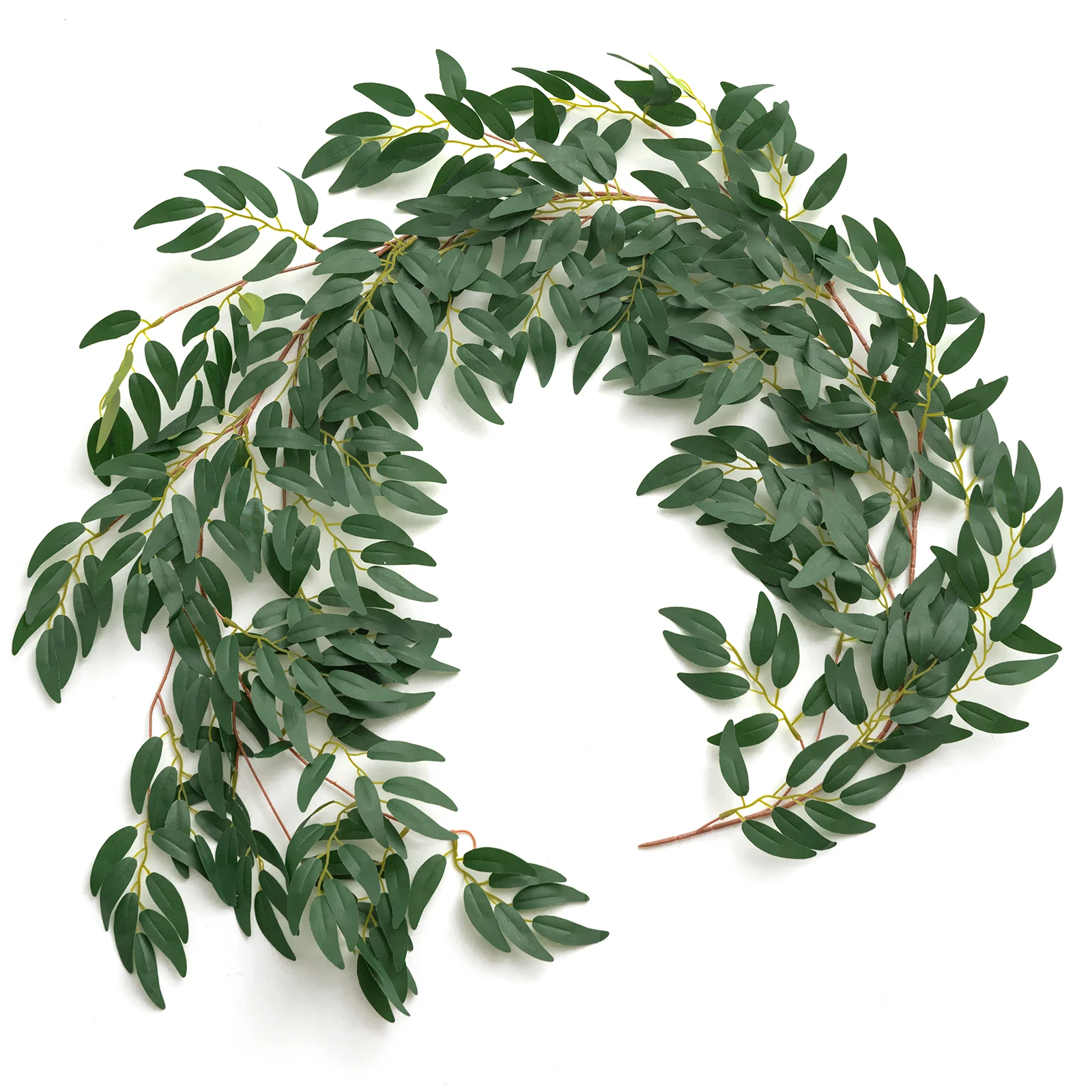 5.9ft Willow Leaf Greenery Garland - Dark Green - Image 6