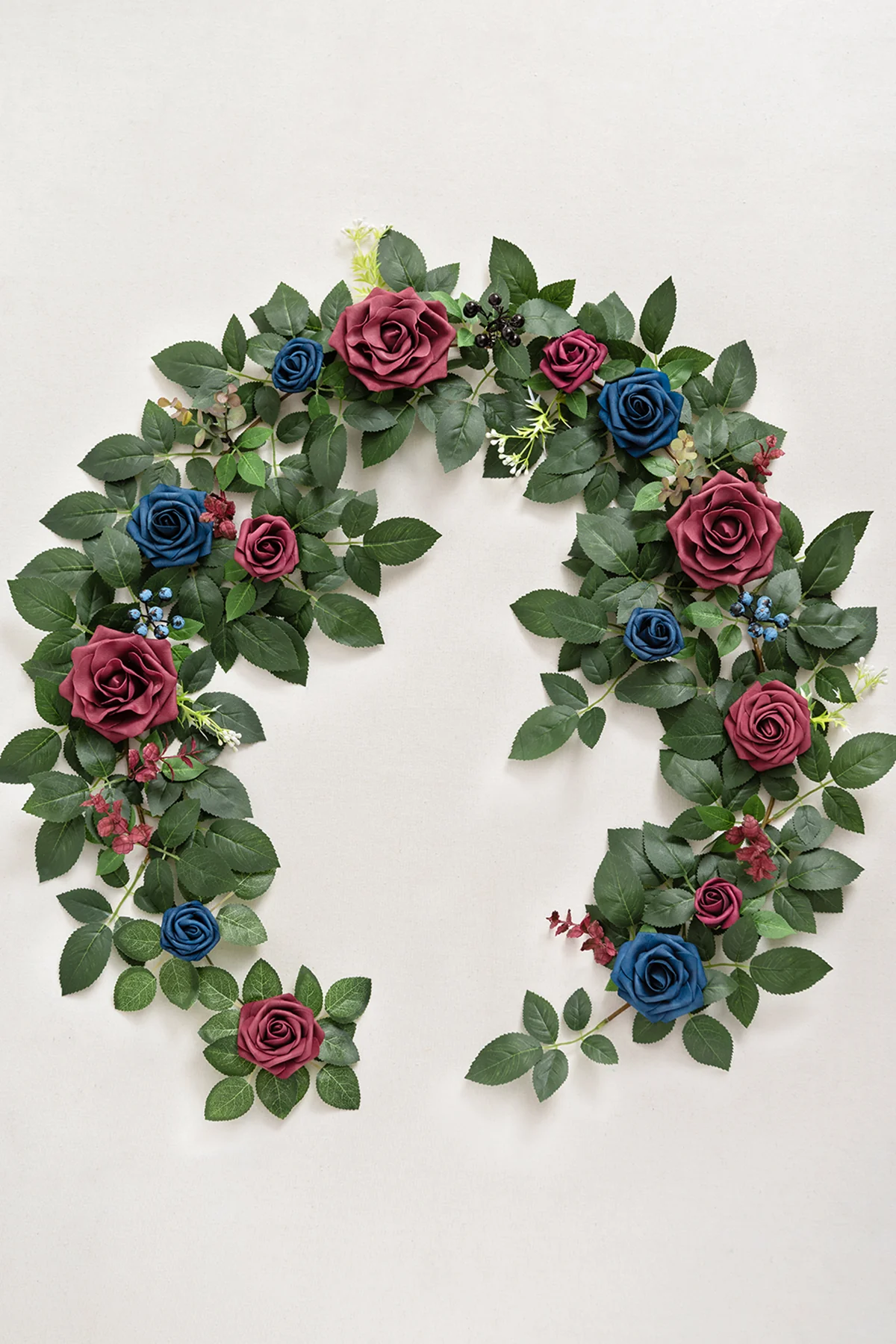 5ft Flower Garland in Burgundy & Navy | Clearance - Image 7