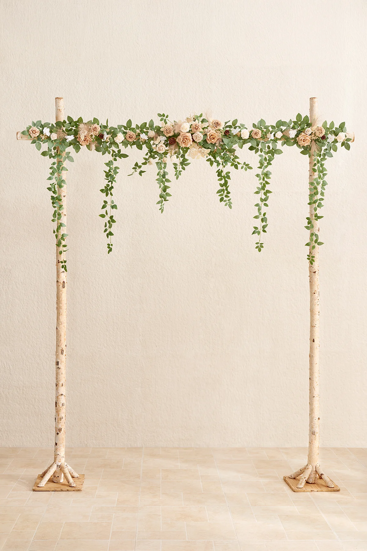 6.5ft Flower Garland in Beige & Sage | Clearance - Image 2