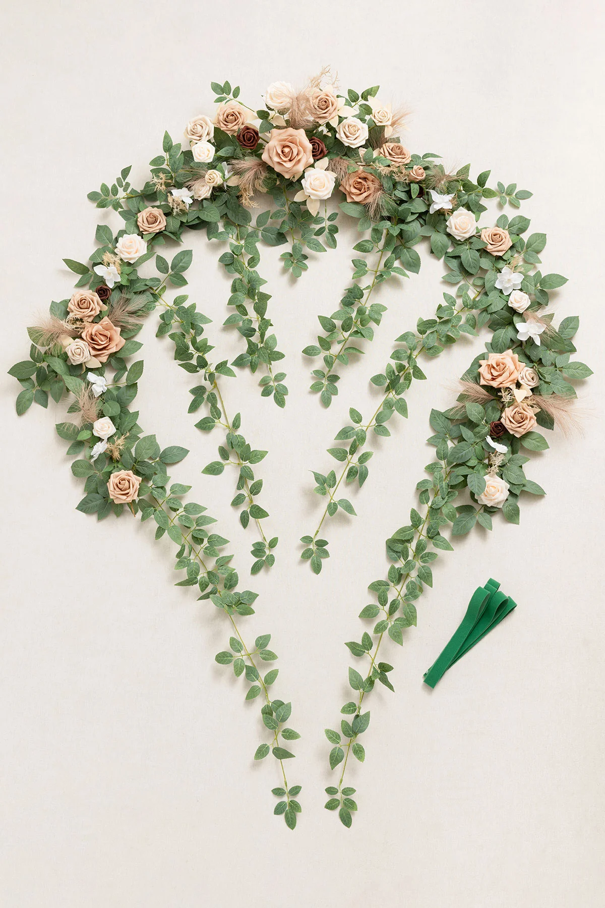 6.5ft Flower Garland in Beige & Sage | Clearance - Image 6