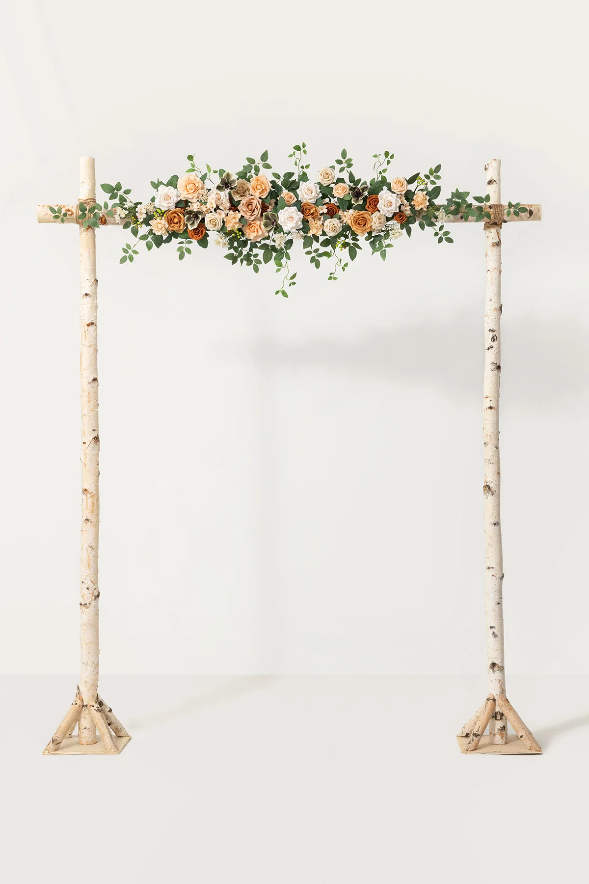 6.5ft Flower Garland with Hanging Vines in Apricot & Soft Peach | Clearance