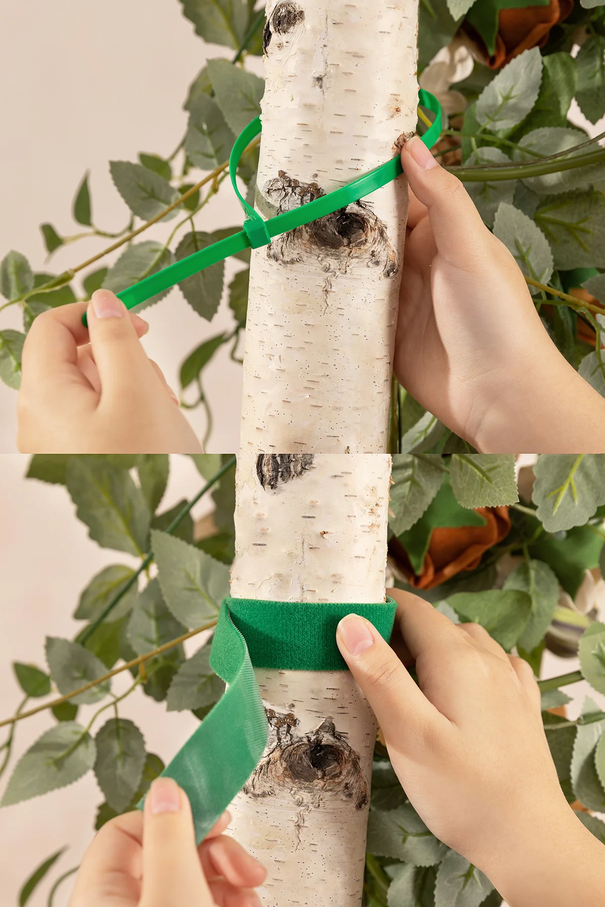 6.5ft Flower Garland with Hanging Vines in Apricot & Soft Peach | Clearance - Image 4