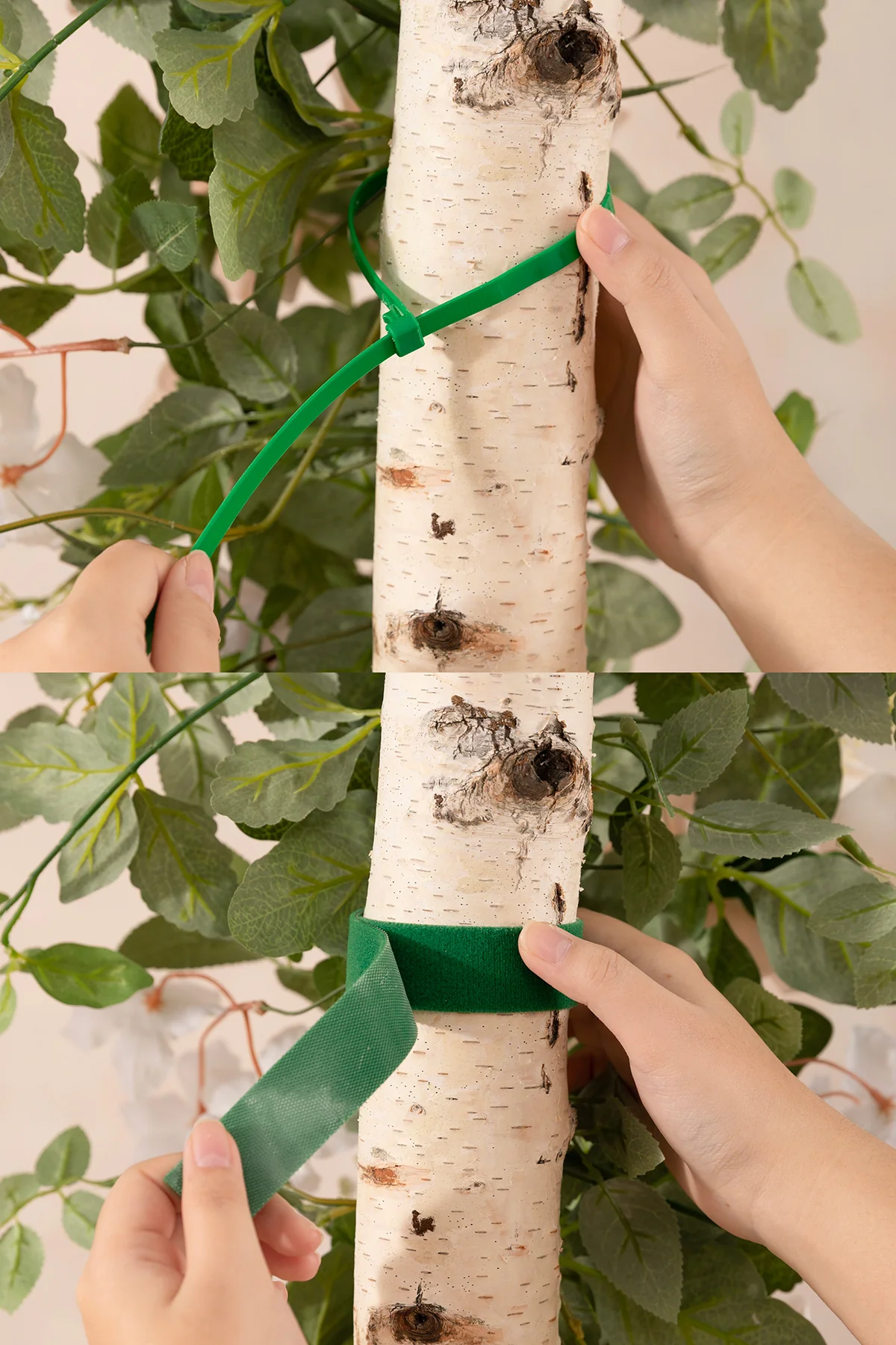 6.5ft Flower Garland with Hanging Vines in Blush & Cream | Clearance - Image 4