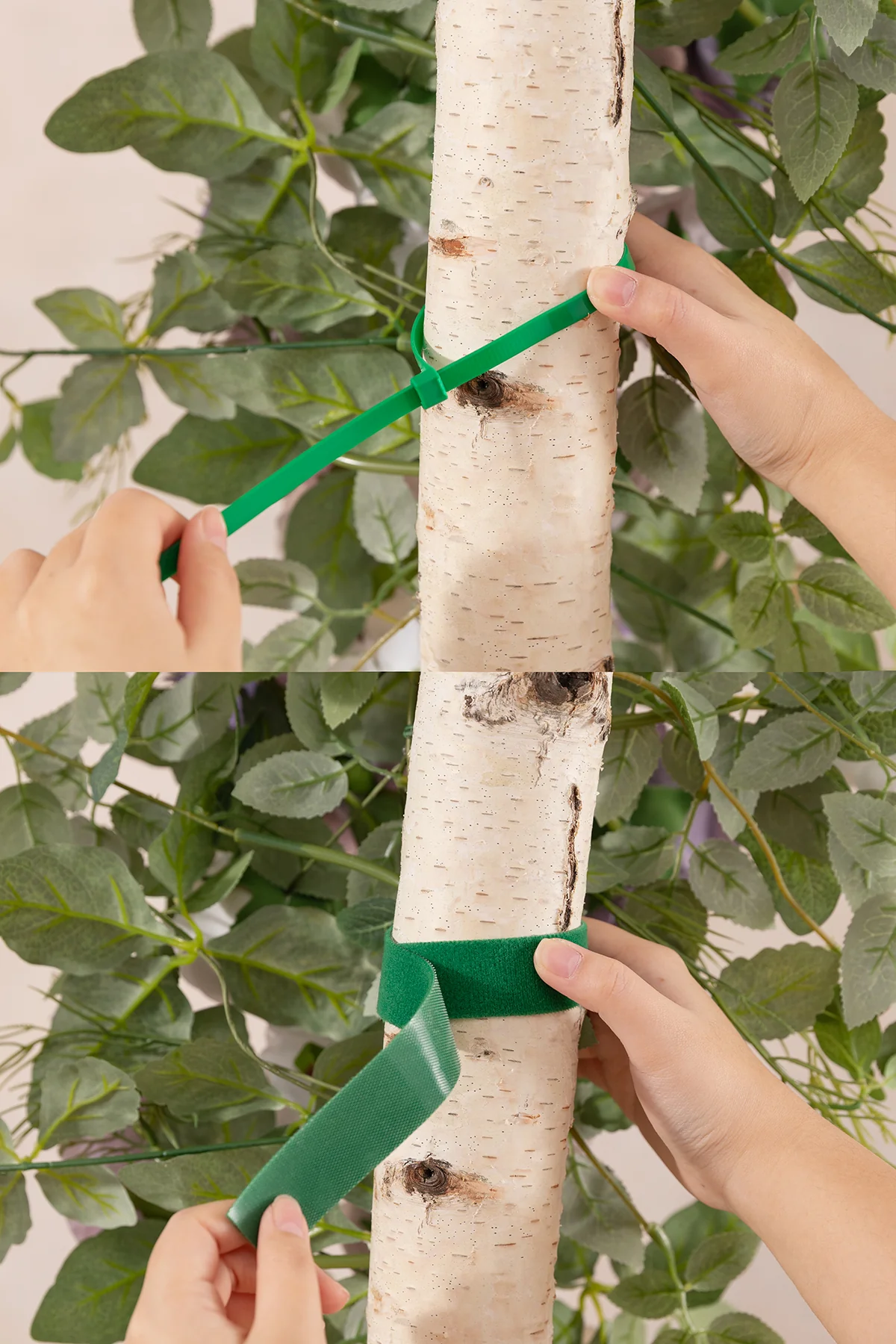 6.5ft Flower Garland with Hanging Vines in Lilac & White | Clearance - Image 4