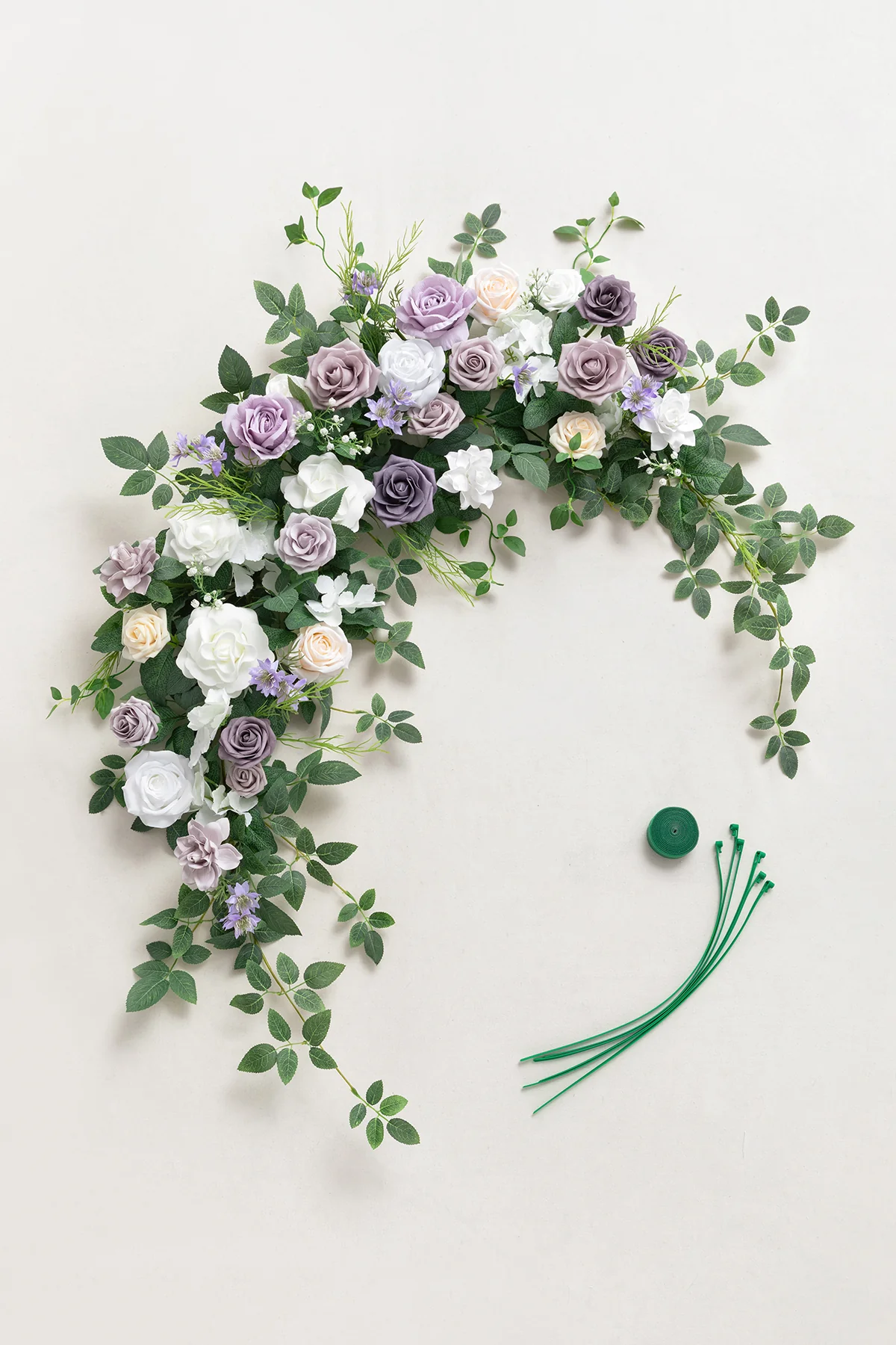6.5ft Flower Garland with Hanging Vines in Lilac & White | Clearance - Image 5