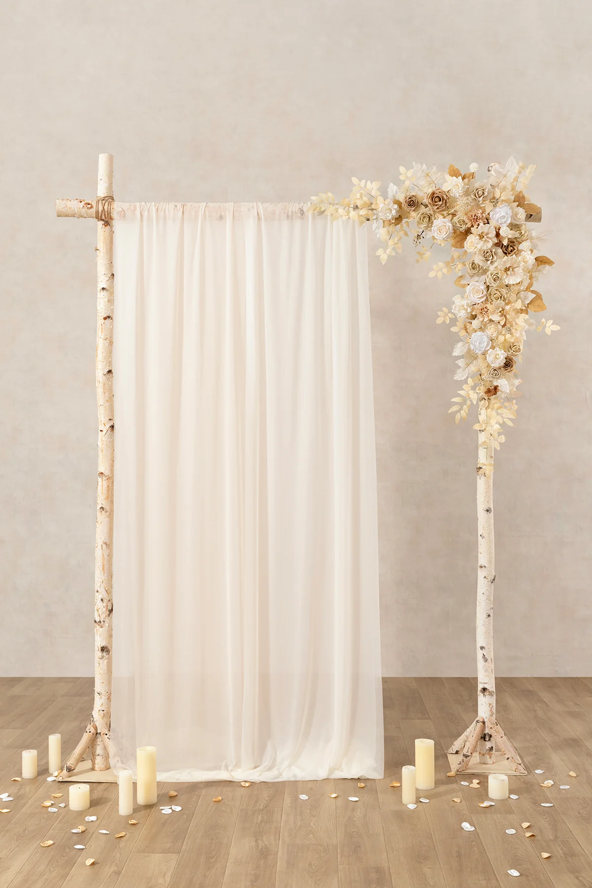6.5ft Flower Garland with Hanging Vines in White & Beige | Clearance - Image 2