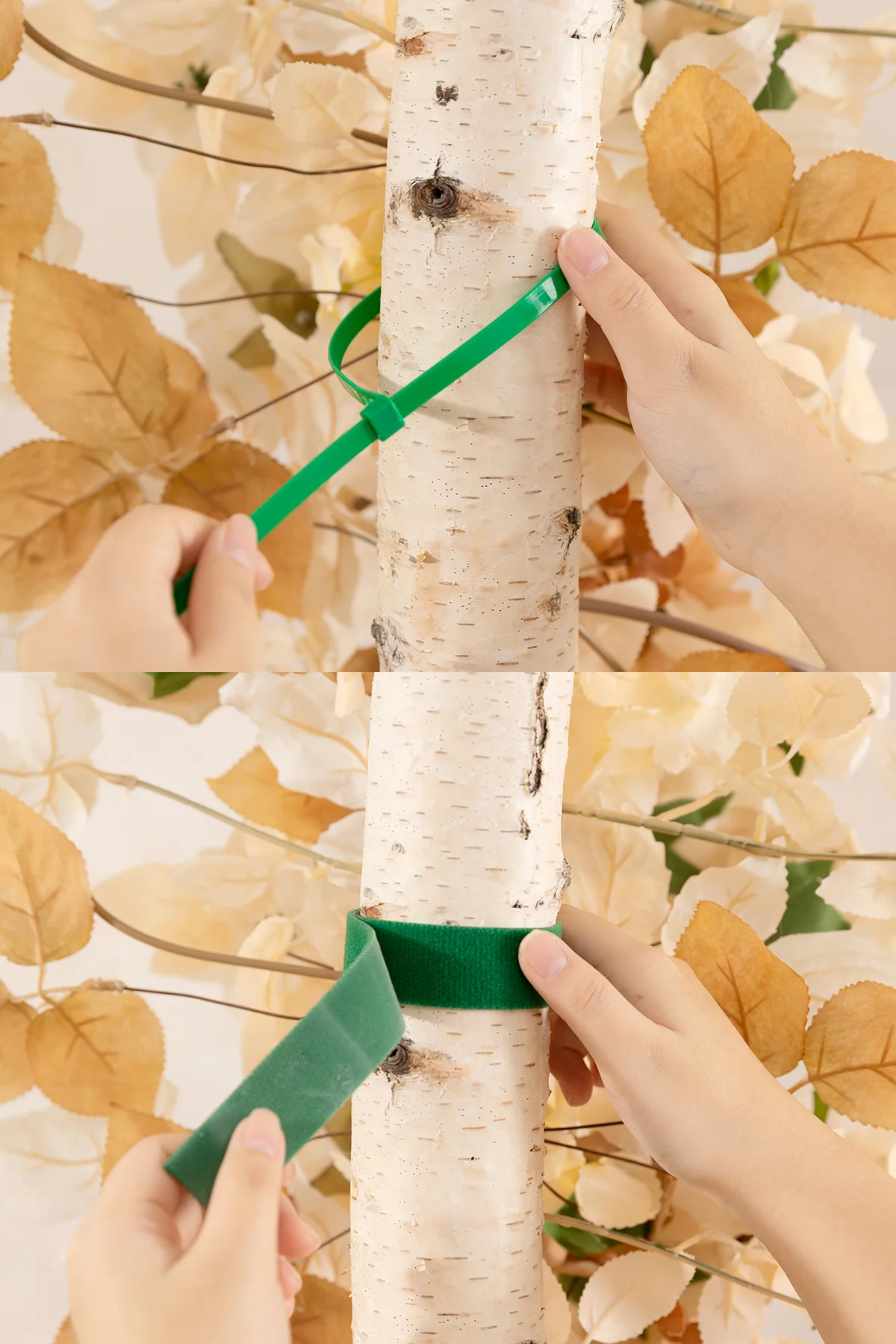6.5ft Flower Garland with Hanging Vines in White & Beige | Clearance - Image 4