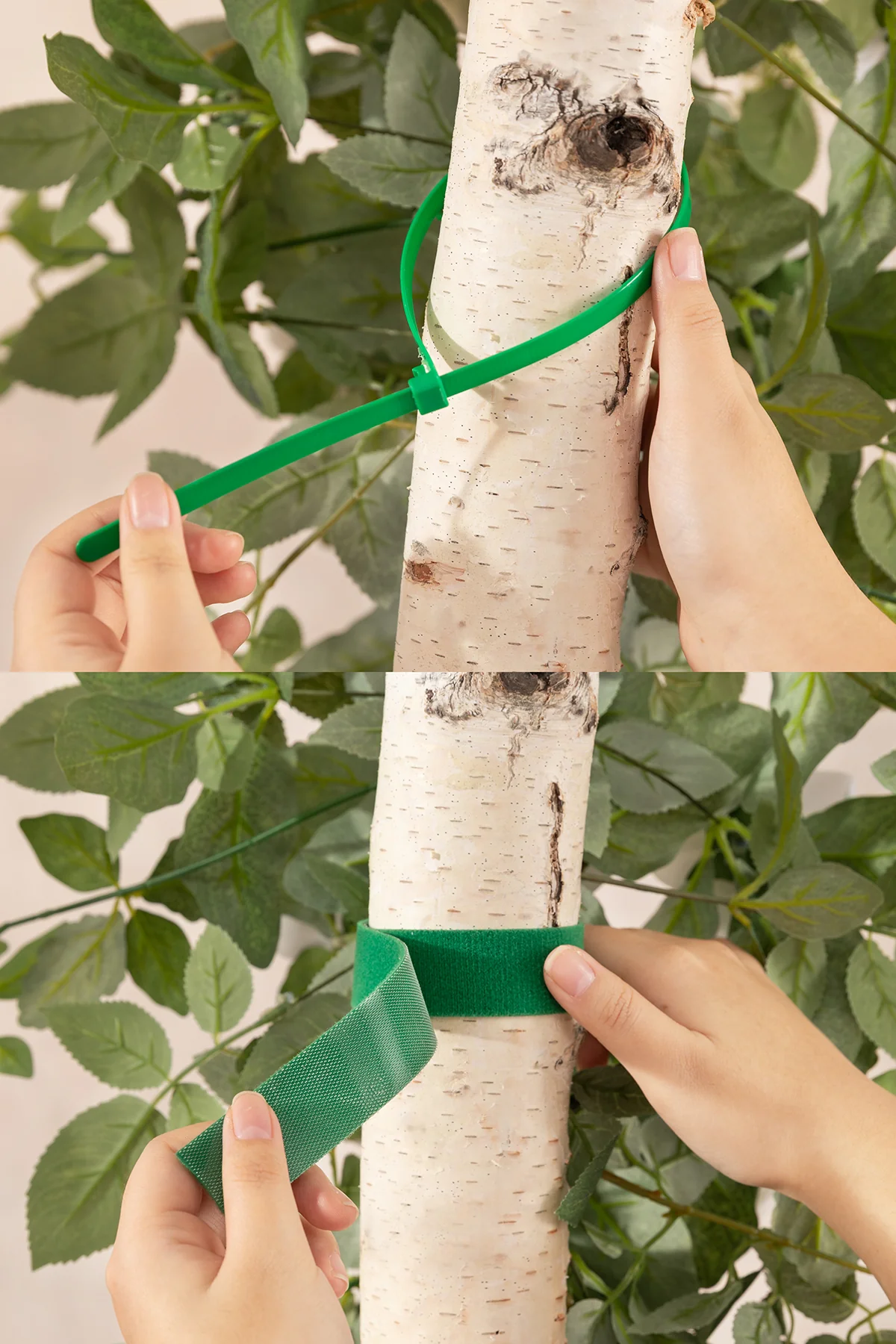 6.5ft Flower Garland with Hanging Vines in White & Sage - Image 4