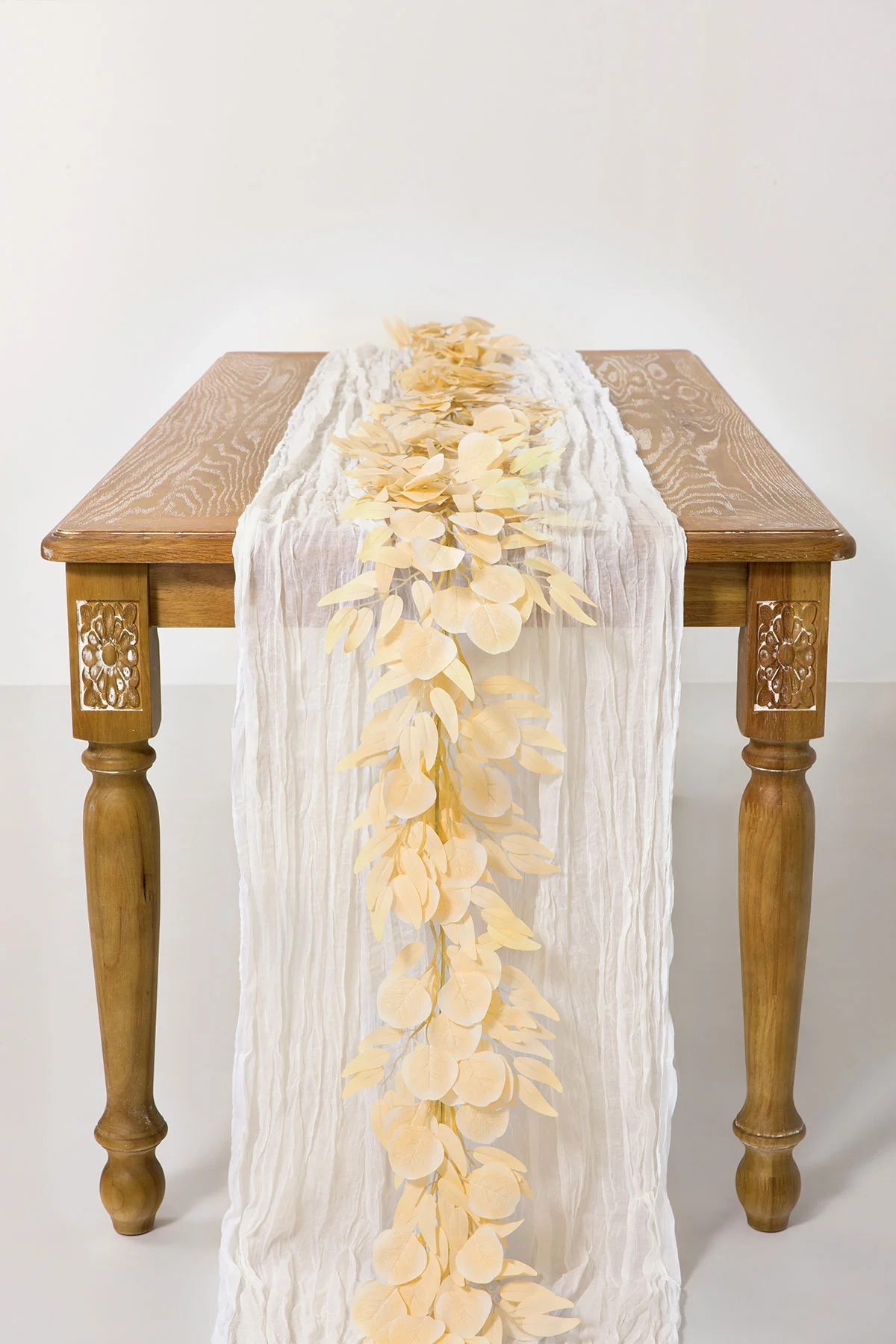 6ft Eucalyptus and Willow Leaf Greenery Garland in White & Beige | Clearance