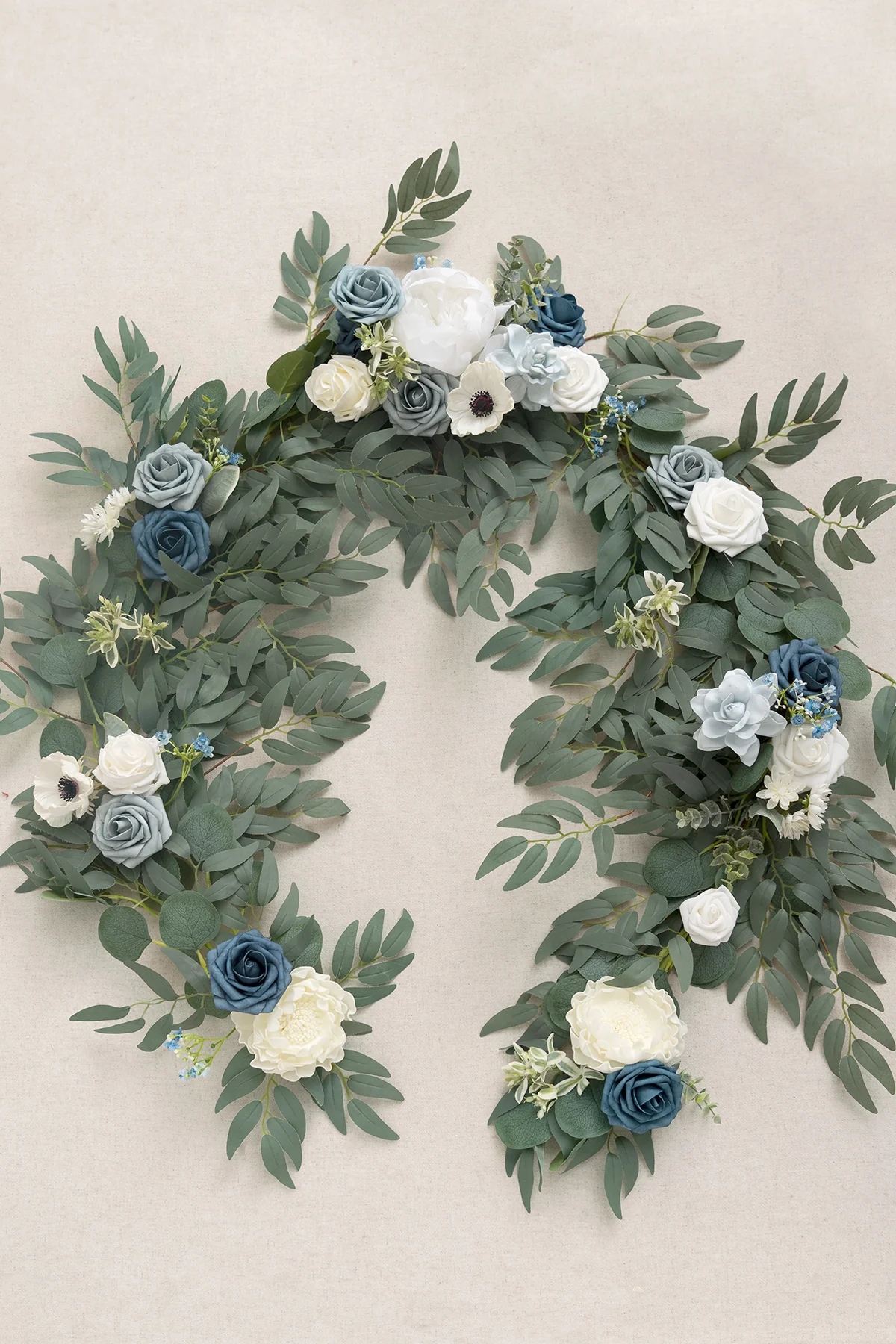 6ft Flower Garland in Dusty Blue & Navy | Clearance - Image 6
