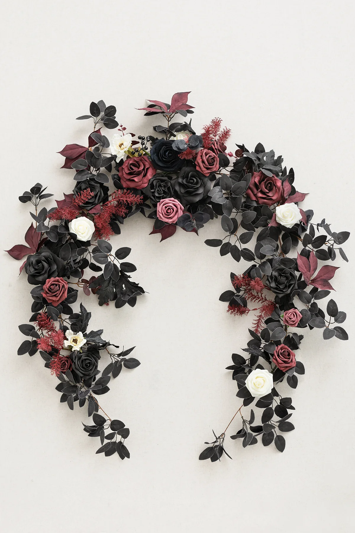 6ft Flower Garland in Moody Burgundy & Black | Clearance - Image 8