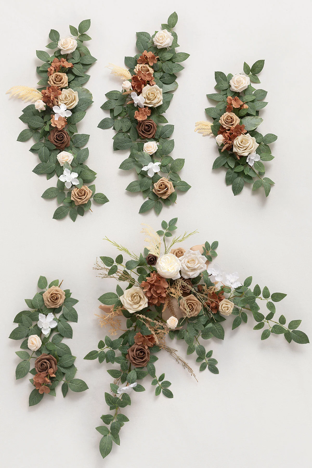 6ft Flower Garland in Earth Brown & Tawny Beige - Image 4