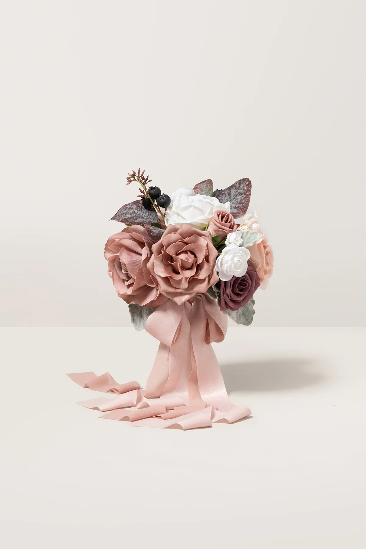 Round Bridesmaid Bouquets in Dusty Rose & Mauve | Clearance