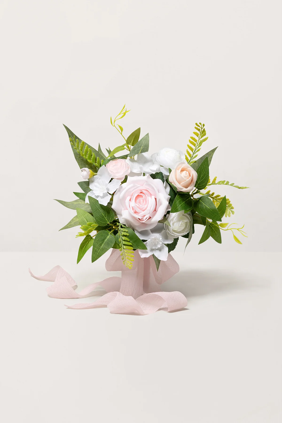 7" Bridesmaid Posy in Blush & White (Set of 6 )