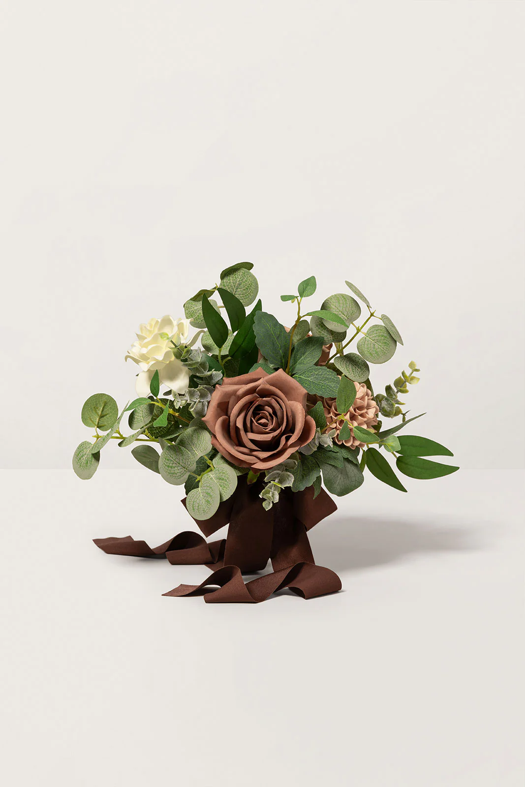7" Bridesmaid Posy in Earth Brown & Sand Beige (Set of 6 )