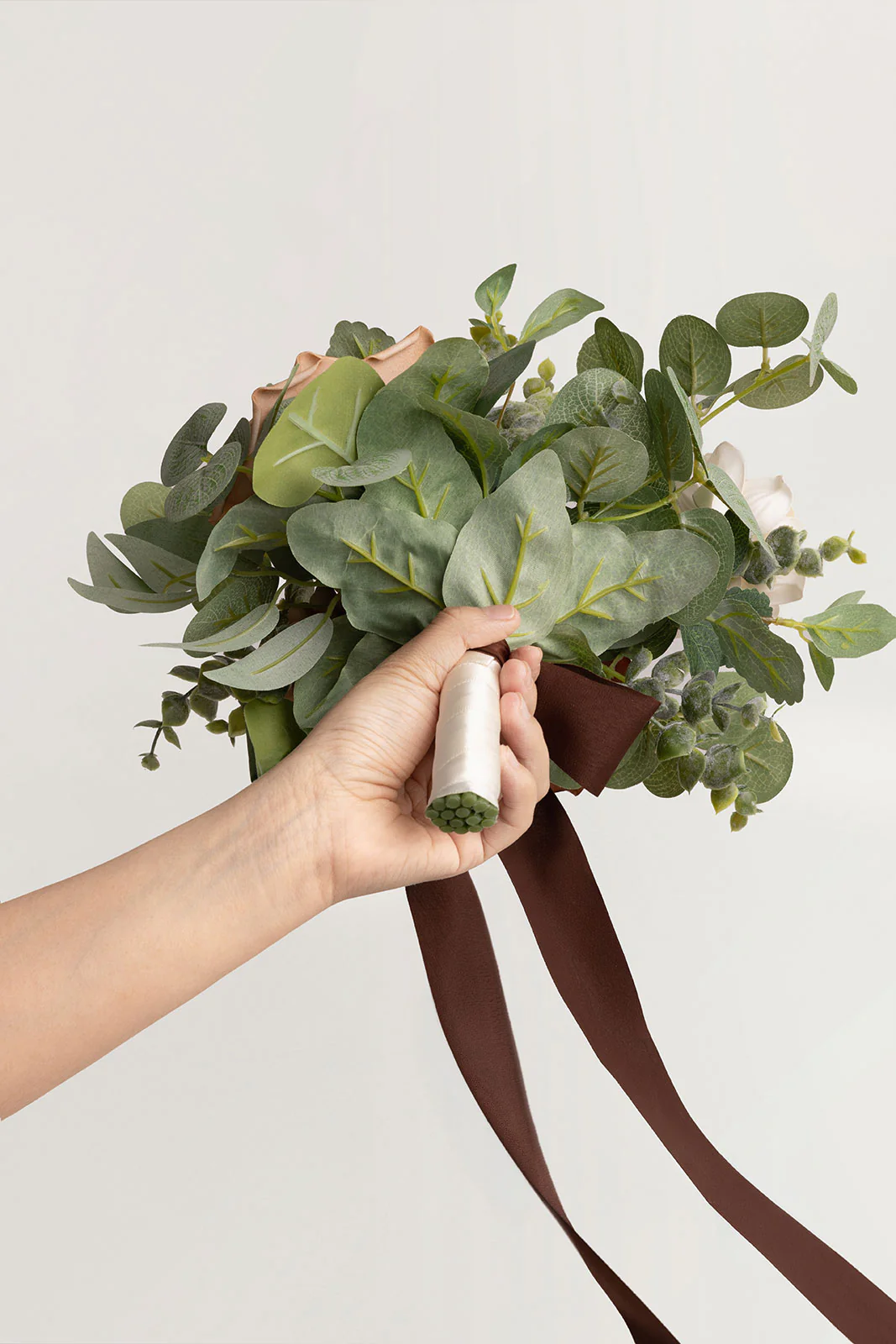 7" Bridesmaid Posy in Earth Brown & Sand Beige (Set of 6 ) - Image 4