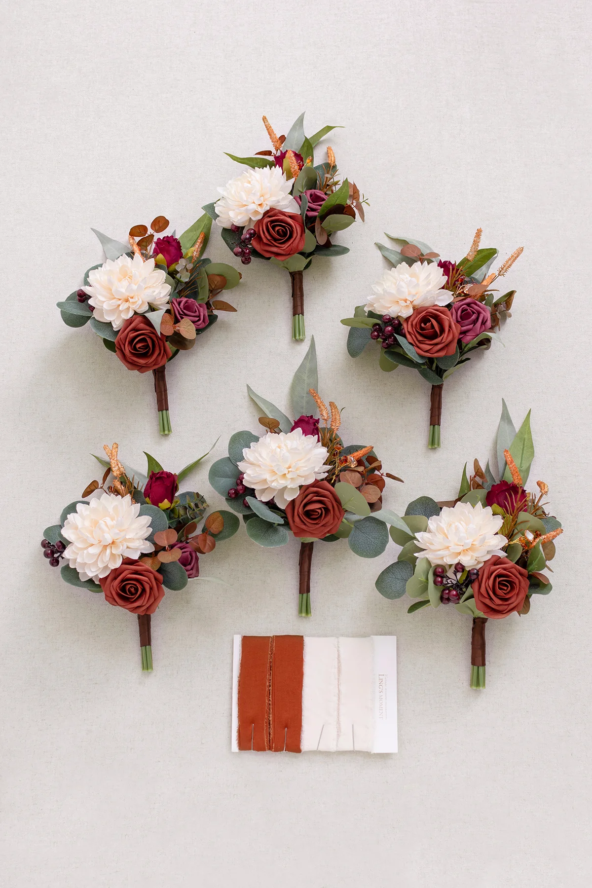 7" Bridesmaid Posy (Set of 6) - Amber - Image 7