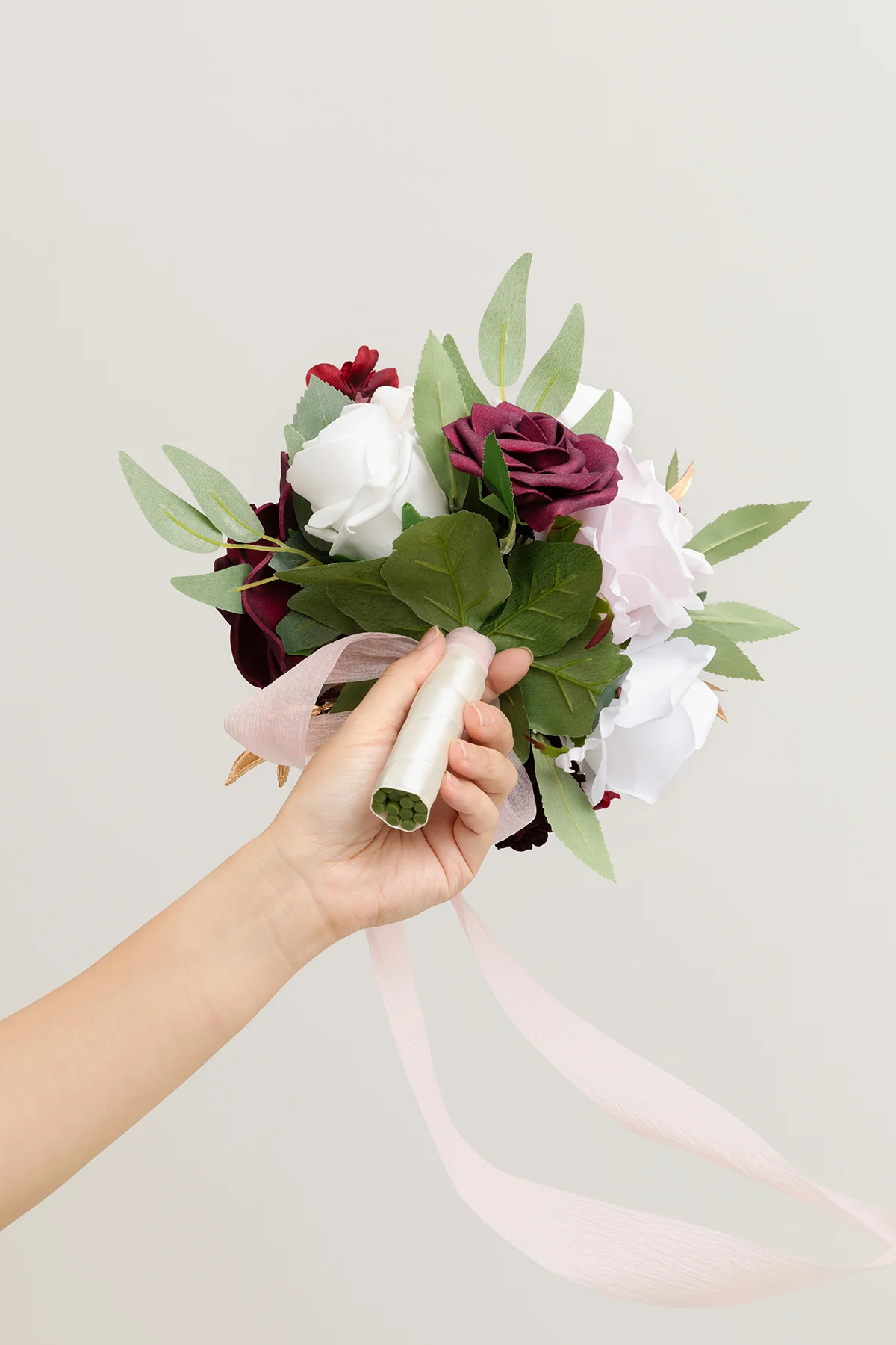 Bridesmaid Bouquet in Romantic Marsala - Image 16