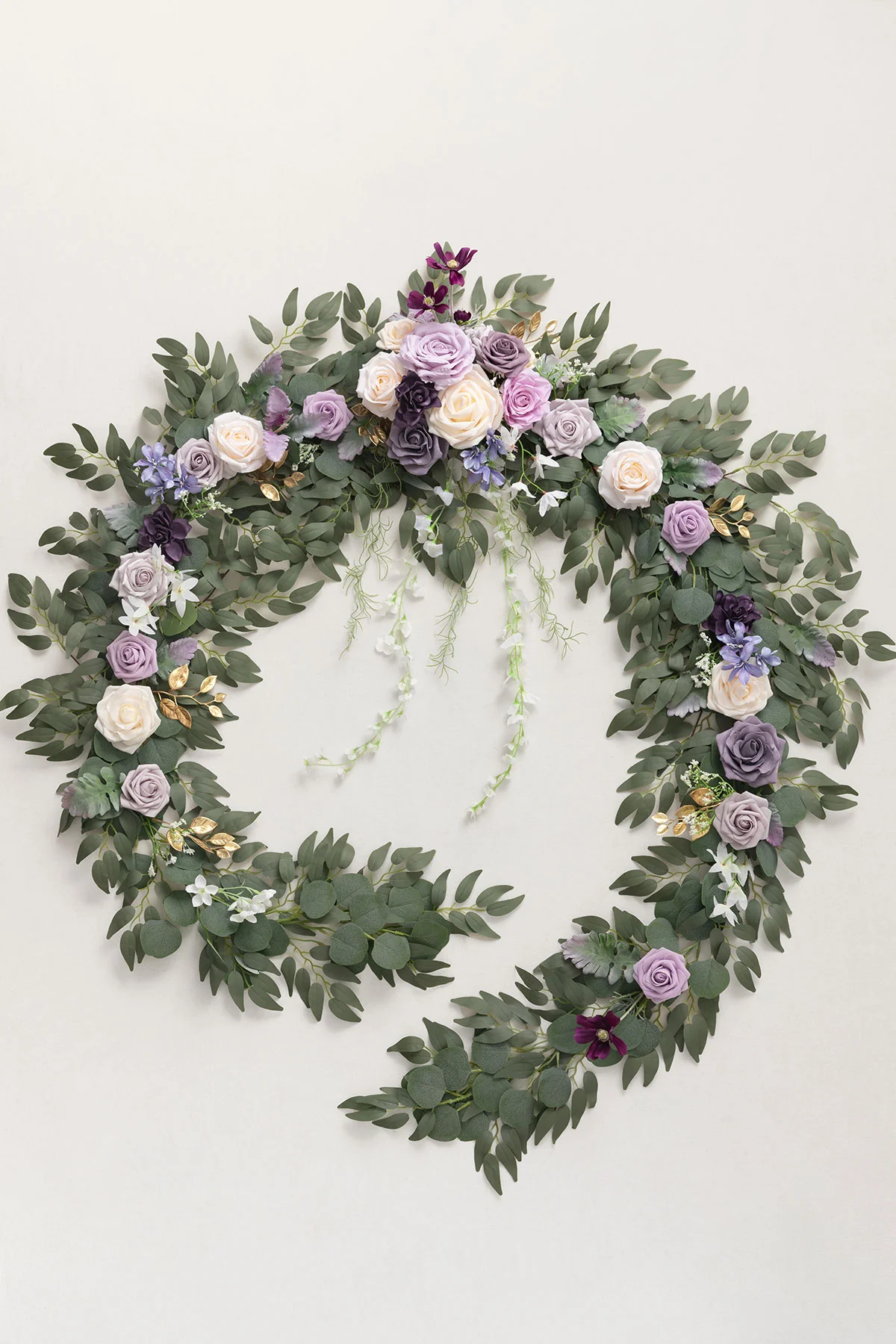9ft Head Table Flower Garland in Lilac & Gold | Clearance - Image 4