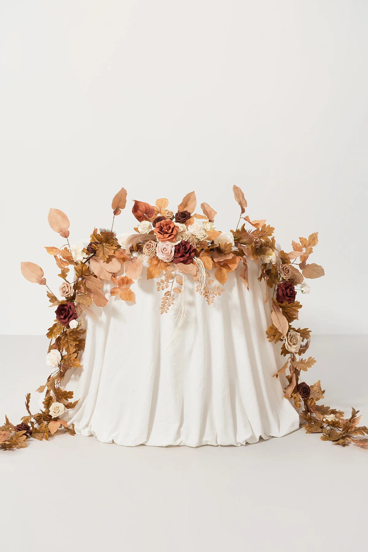 9ft Head Table Flower Garland in Rust & Sepia | Clearance