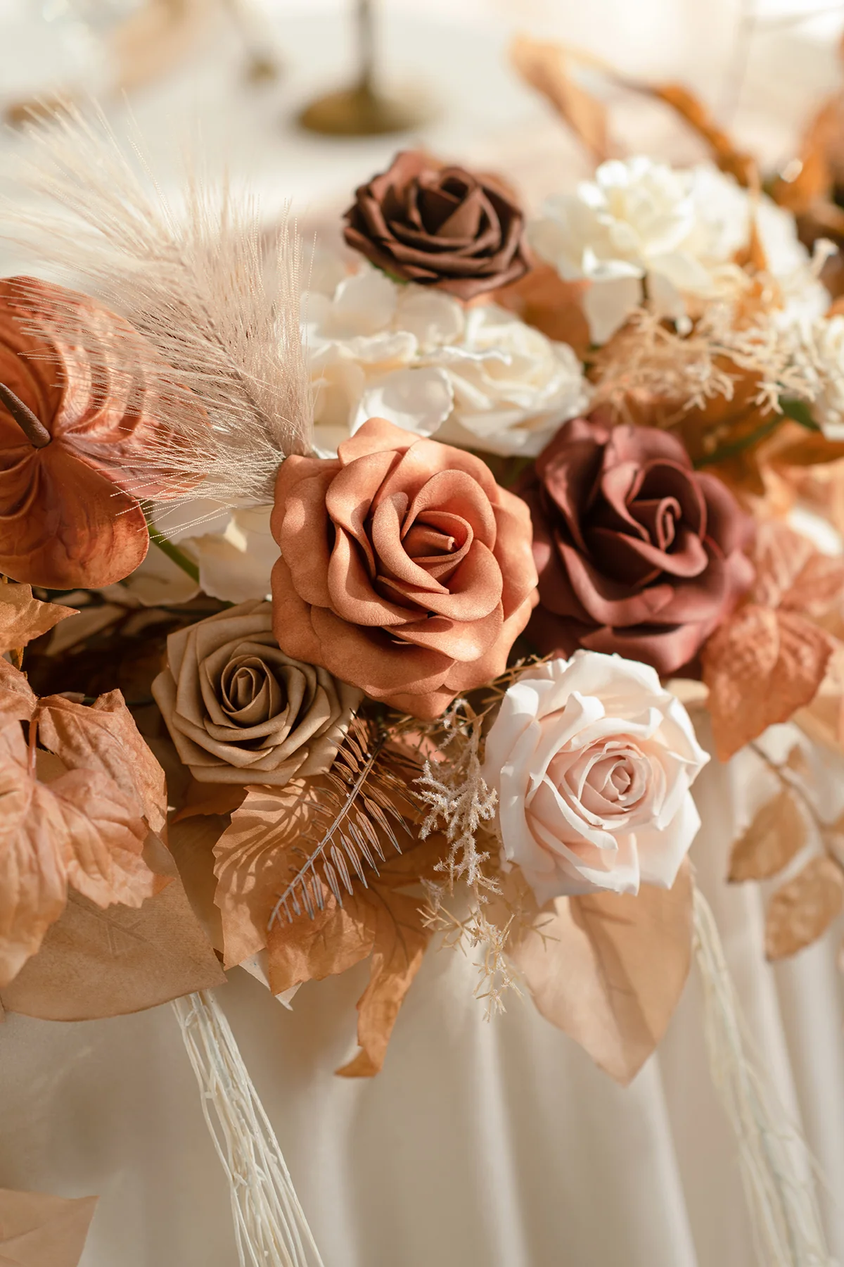9ft Head Table Flower Garland in Rust & Sepia | Clearance - Image 3