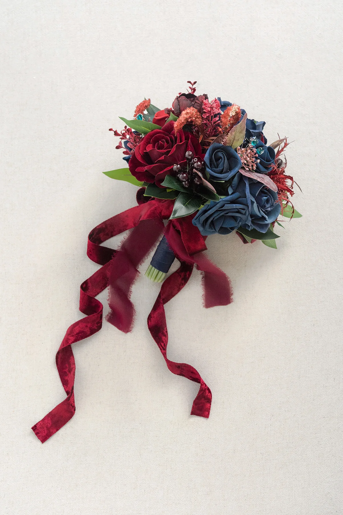 Additional Flower Decorations in Burgundy & Navy - Image 7