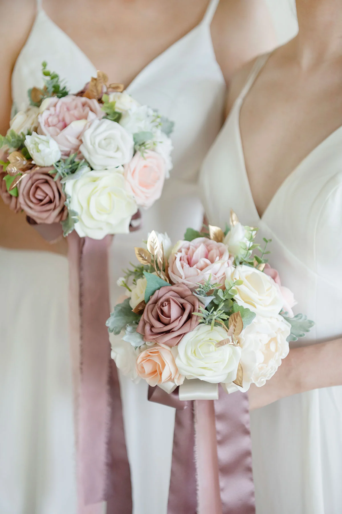 Boutonniere In Dusty Rose & Cream (Set of 2) - Image 6