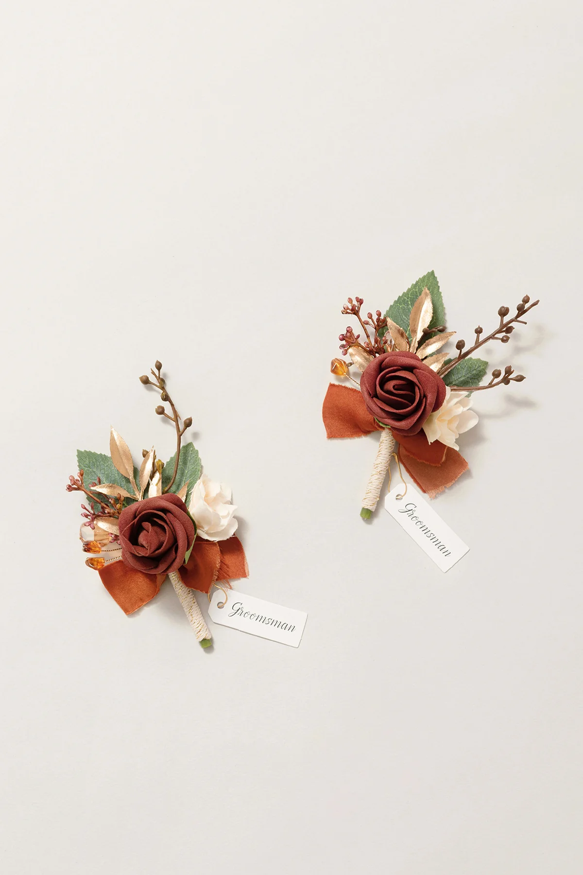 Additional Flower Decorations in Sunset Terracotta
