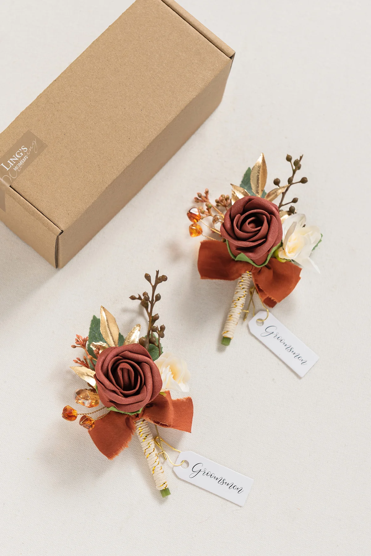 Additional Flower Decorations in Sunset Terracotta - Image 6