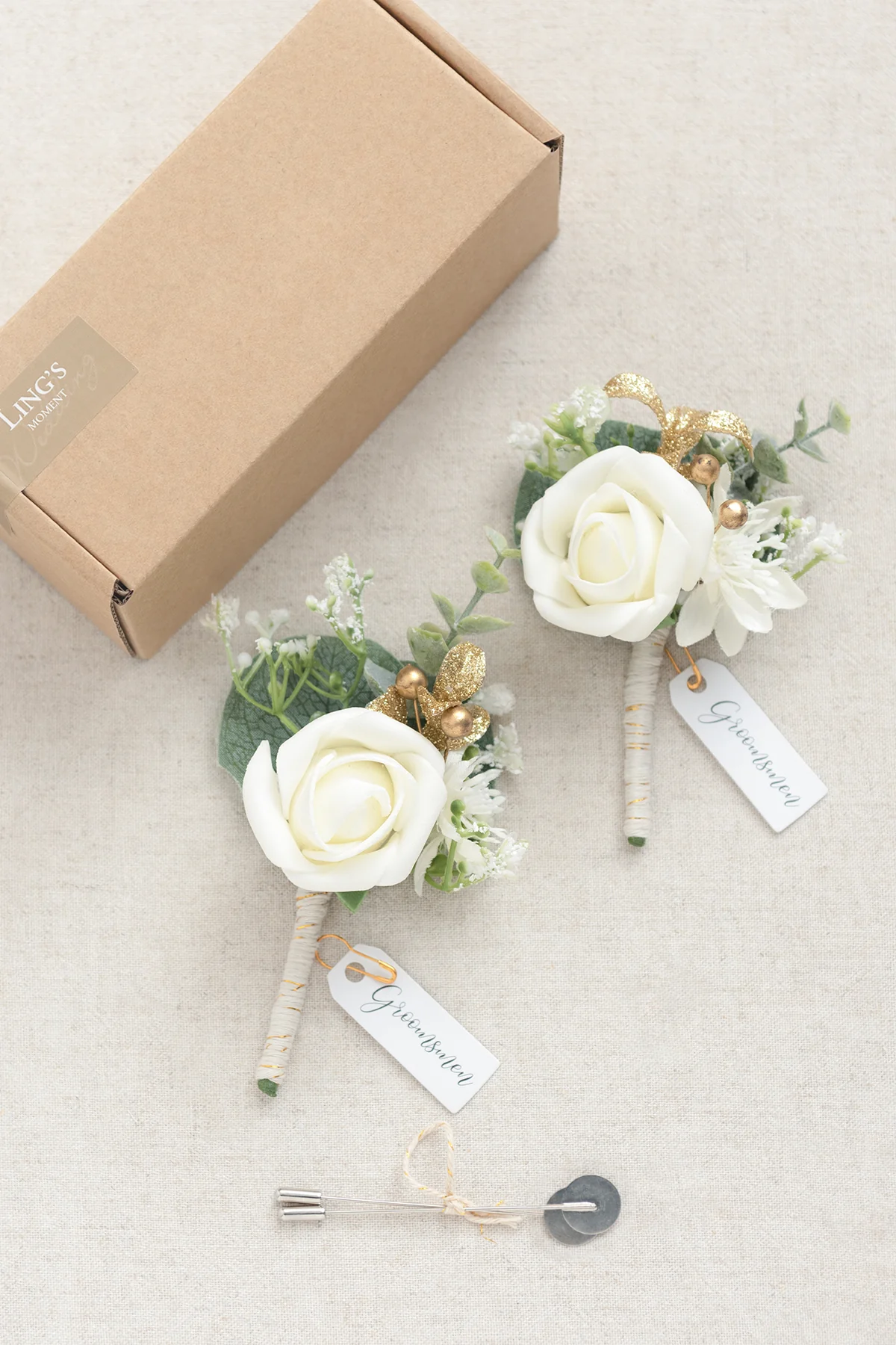 Additional Flower Decorations in White & Sage - Image 14