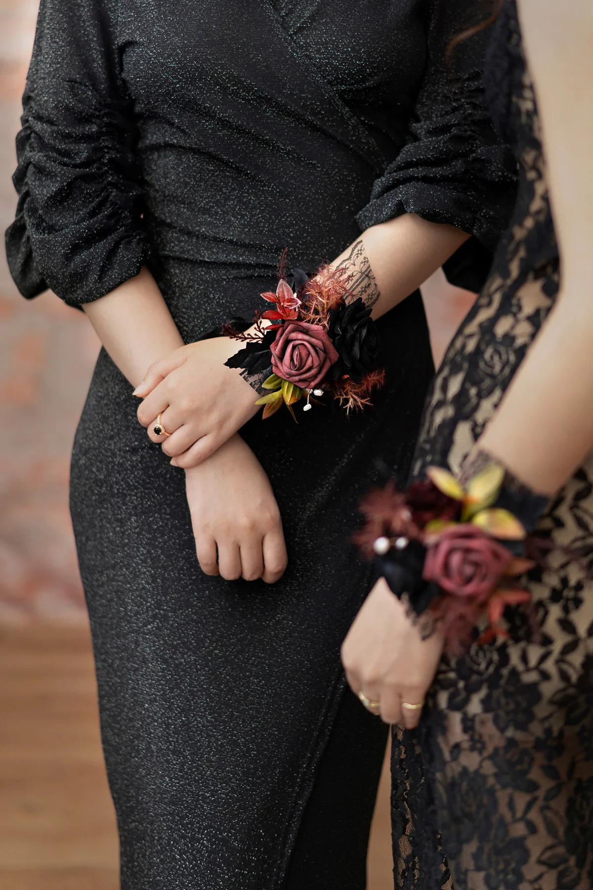 Additional Flower Decorations in Moody Burgundy & Black - Image 9