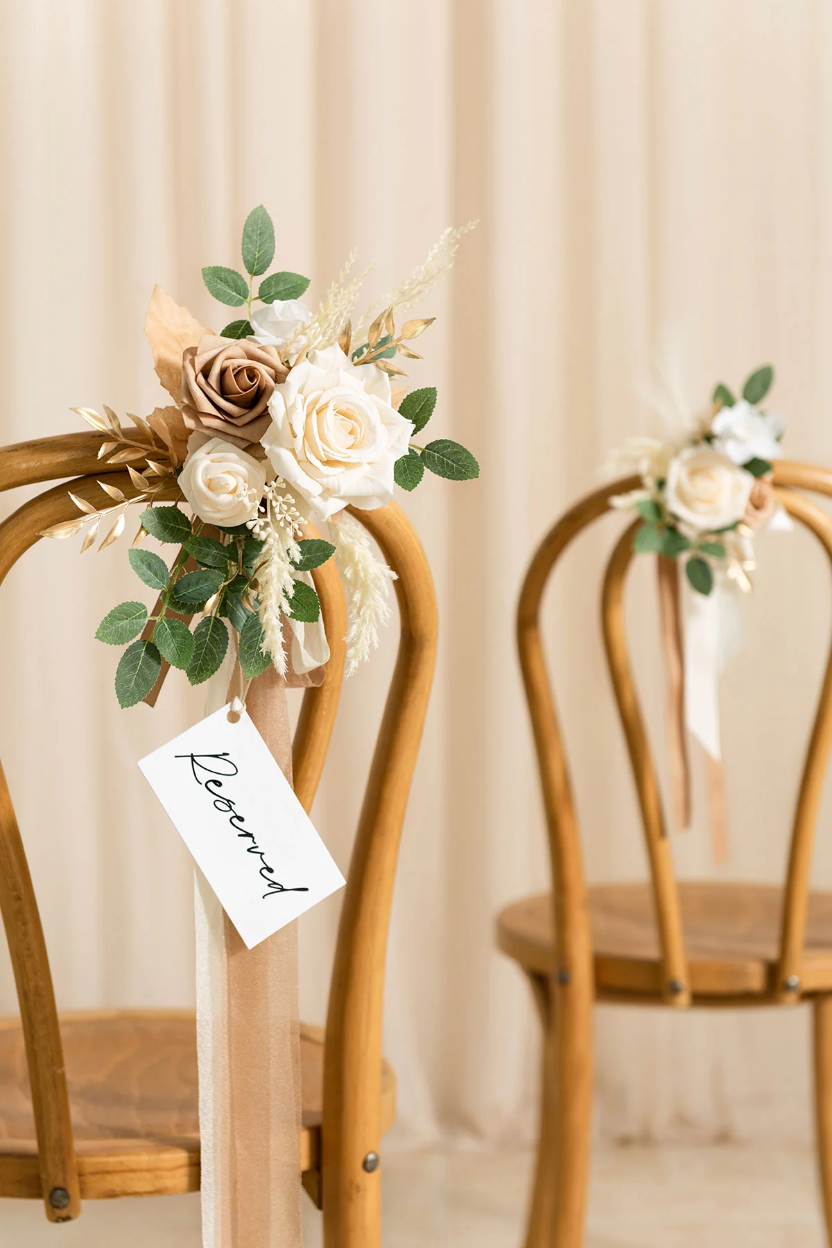 Aisle & Chair Decor in White & Beige | Clearance - Image 4