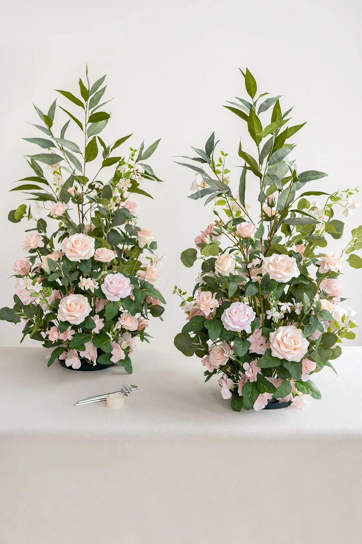 Altar Decor Free-Standing Flowers in Blush & Cream - Image 4