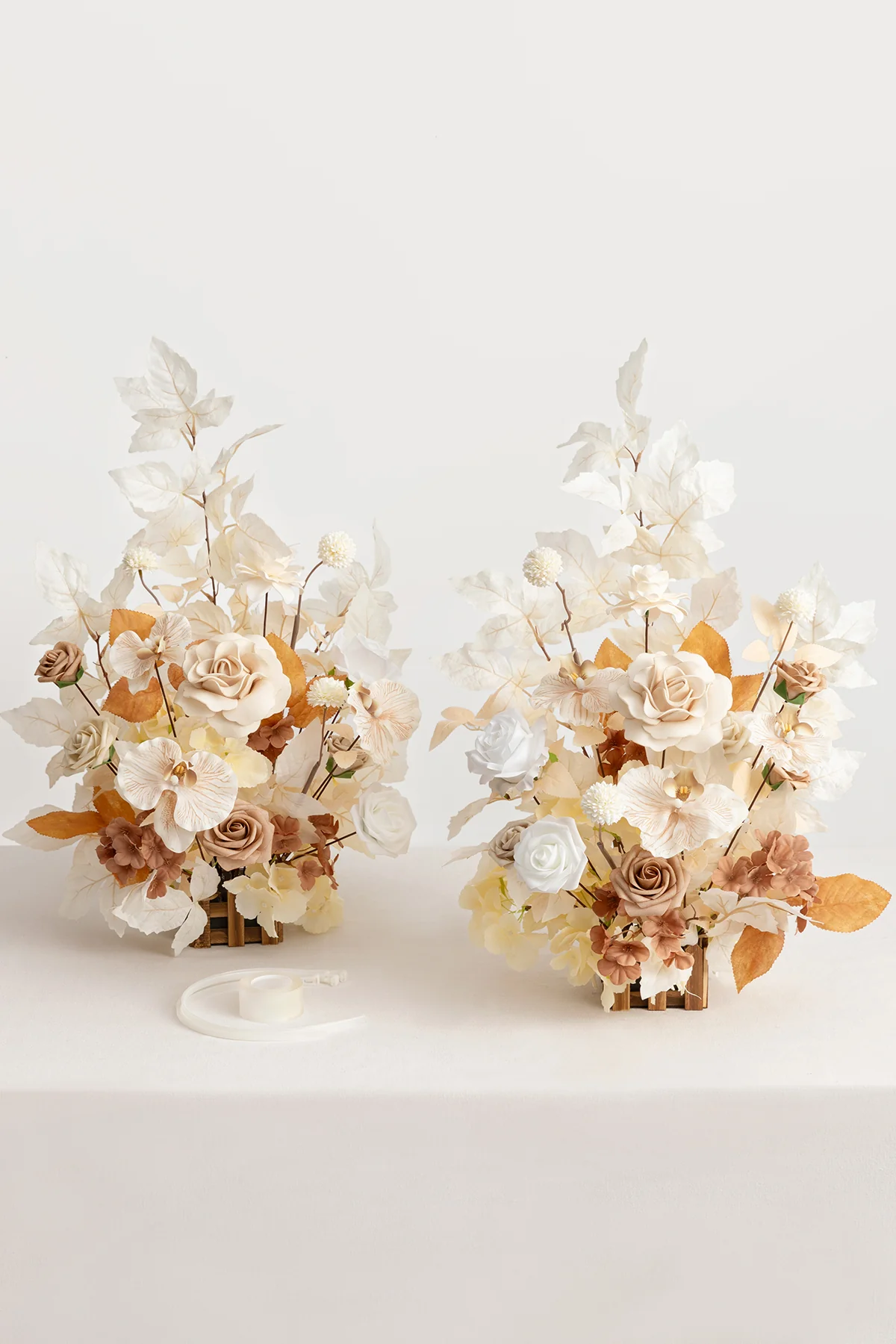Altar Decor Free-Standing Flowers in Tawny Beige & Sand Beige | Clearance