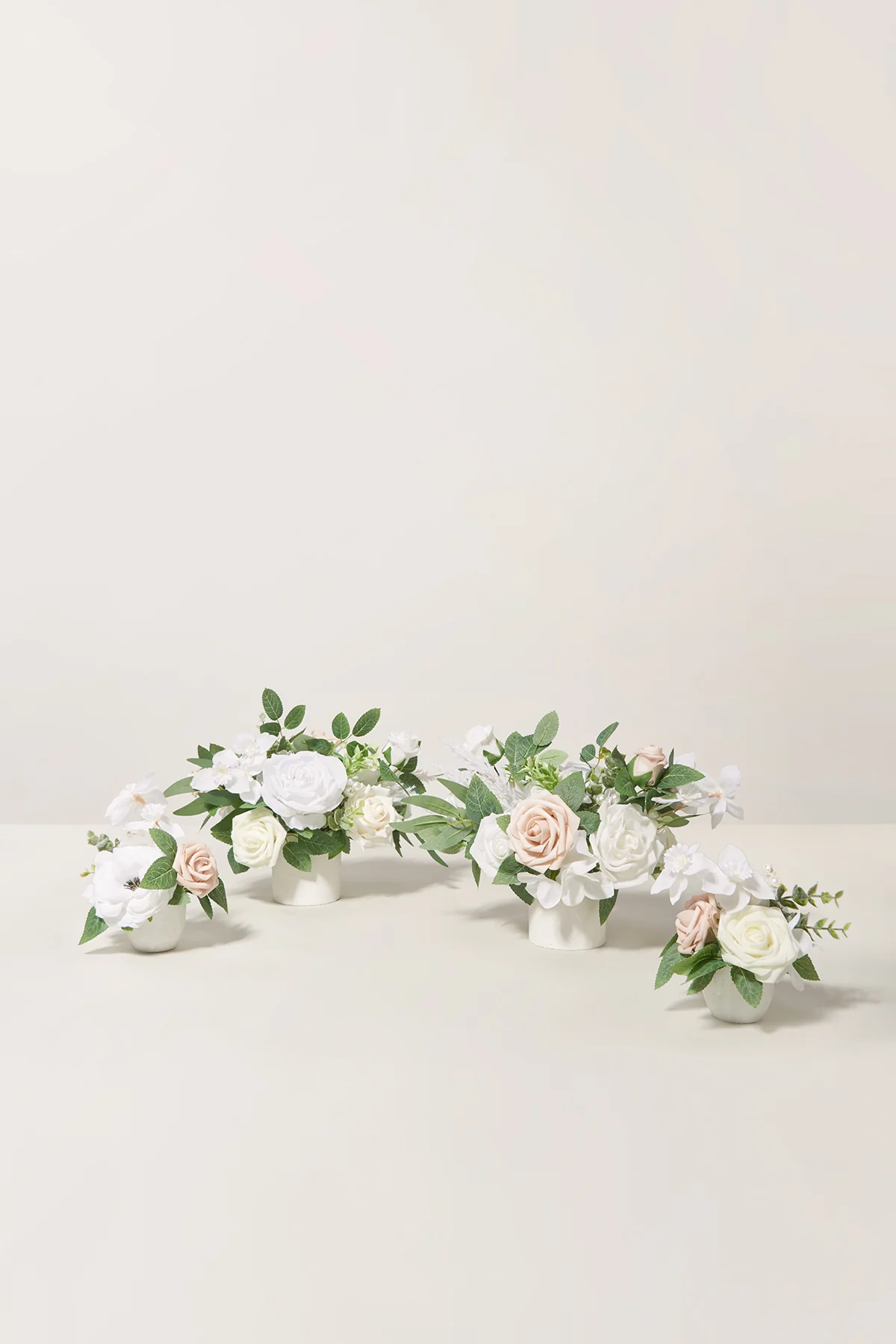 Assorted Floral Centerpiece Set in White & Sage | Clearance