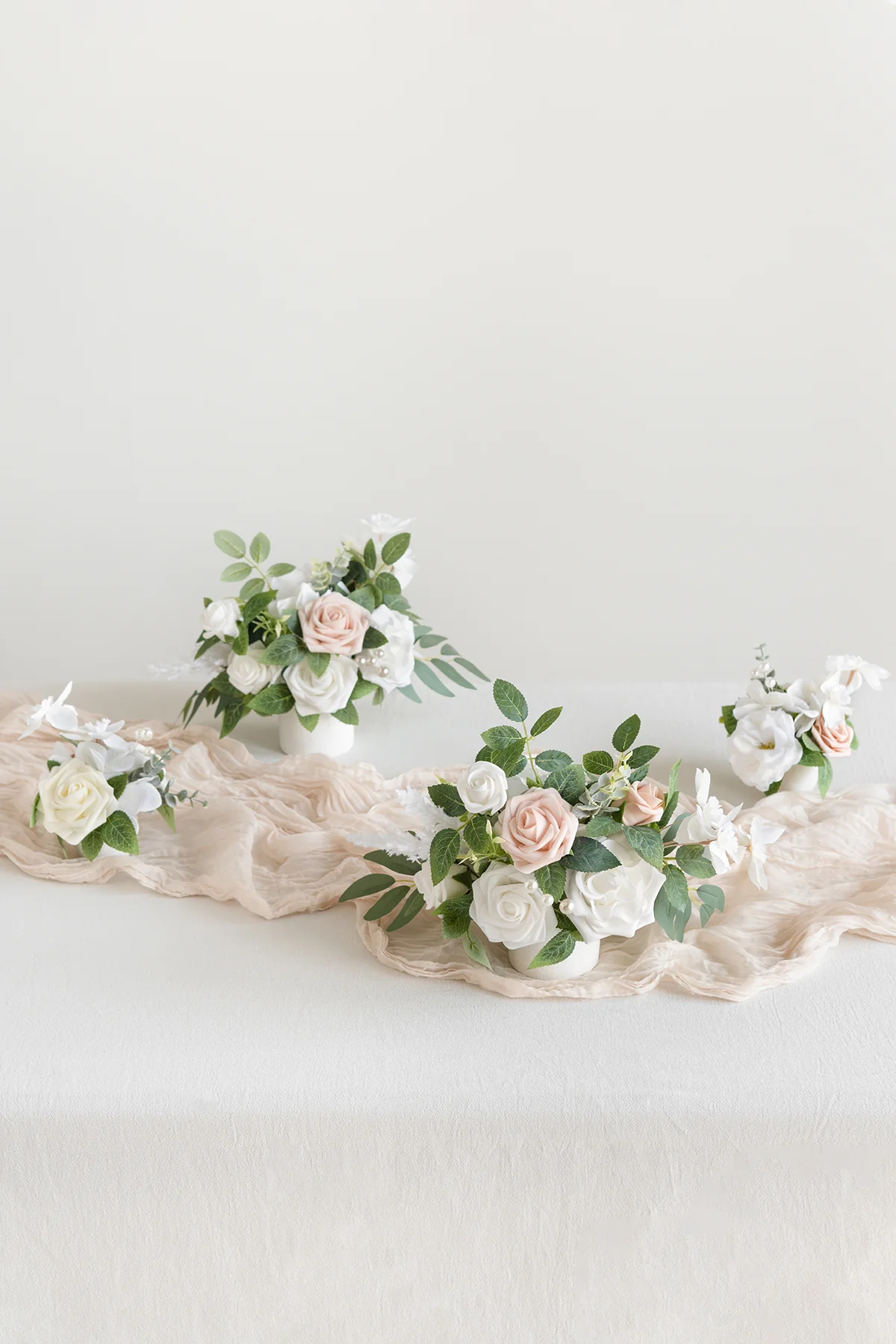 Assorted Floral Centerpiece Set in White & Sage | Clearance - Image 2