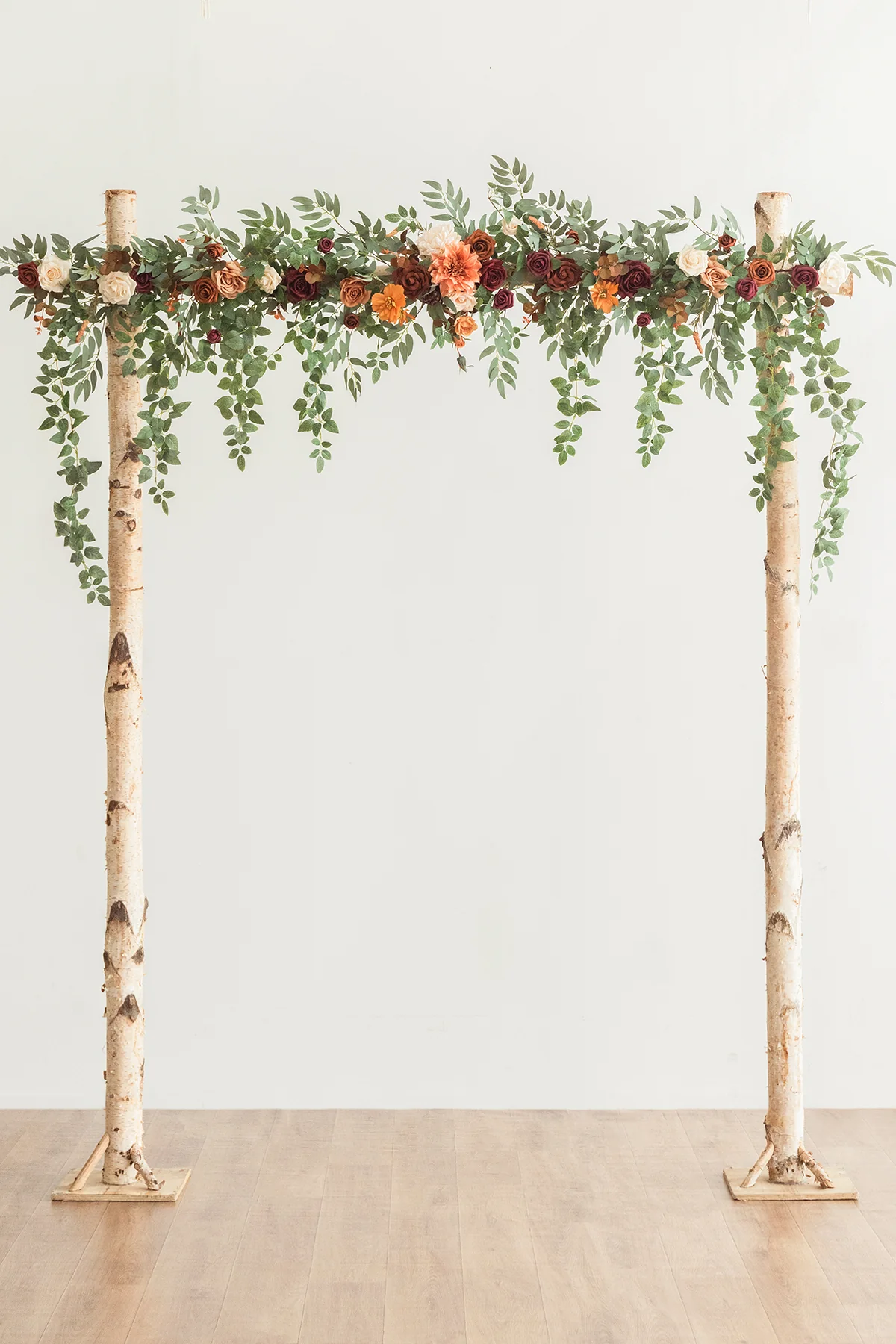 6.5ft Flower Garland with Hanging Vines in Sunset Terracotta - Image 4