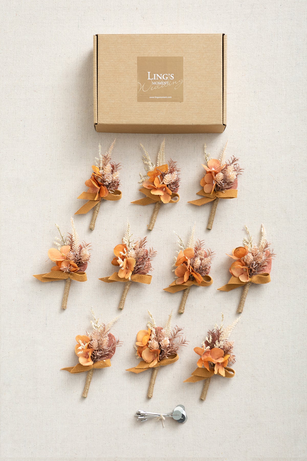 Boutonnieres for Guests in Rust & Sepia | Clearance - Image 6